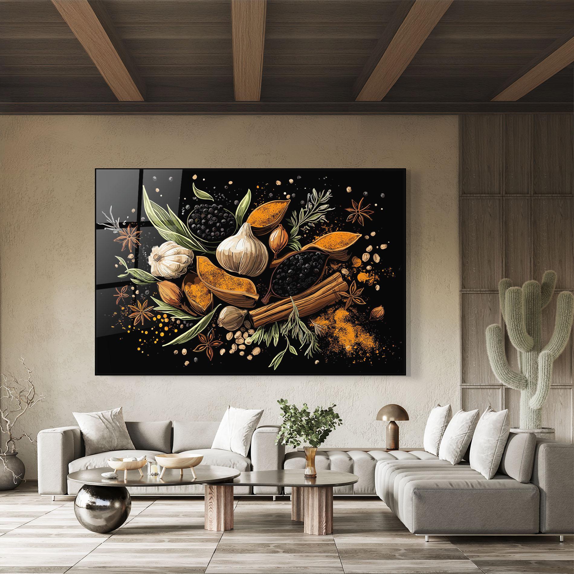 Obraz na Szkle Garlic And Spices mockup 8