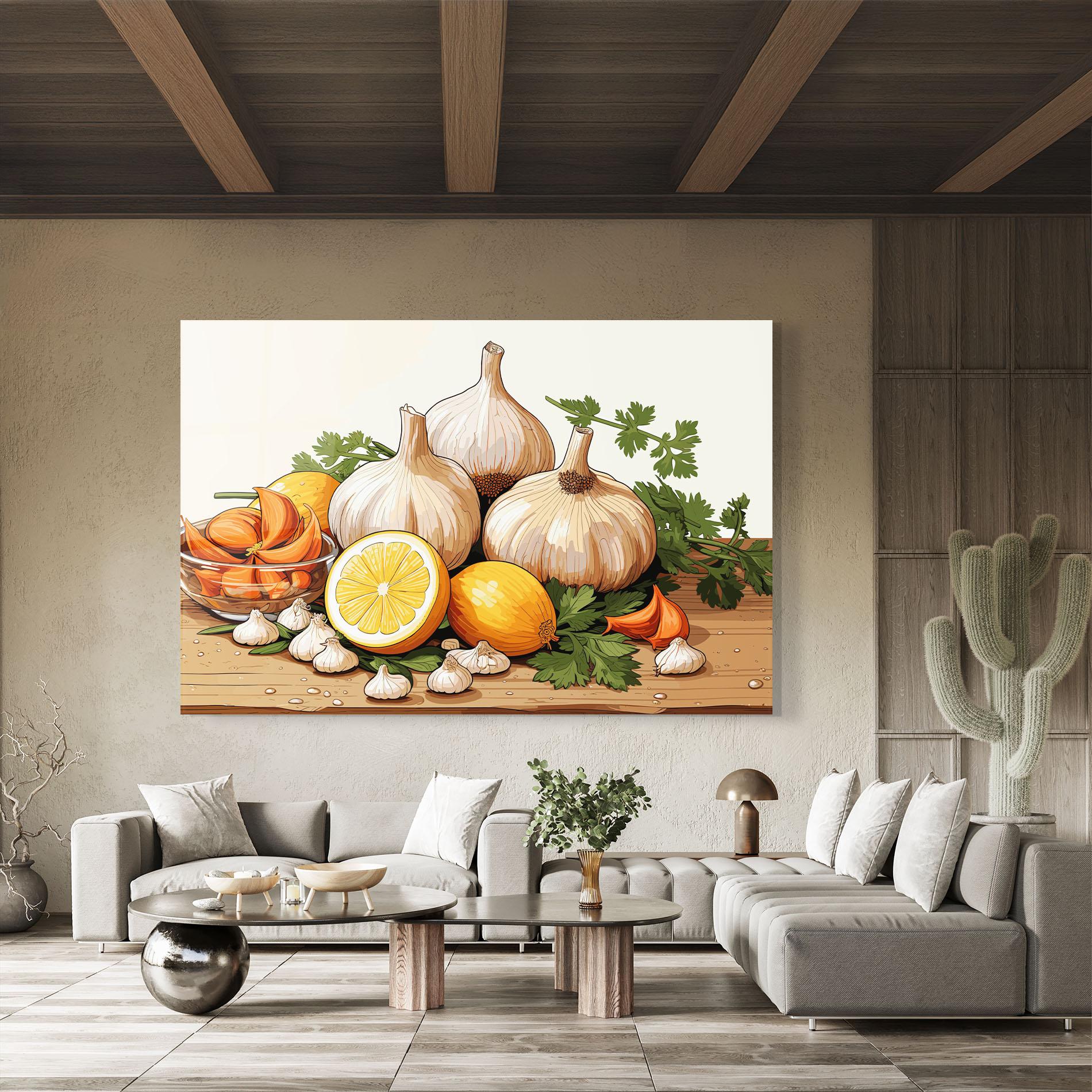 Obraz na Szkle Garlic Seasoning mockup 8