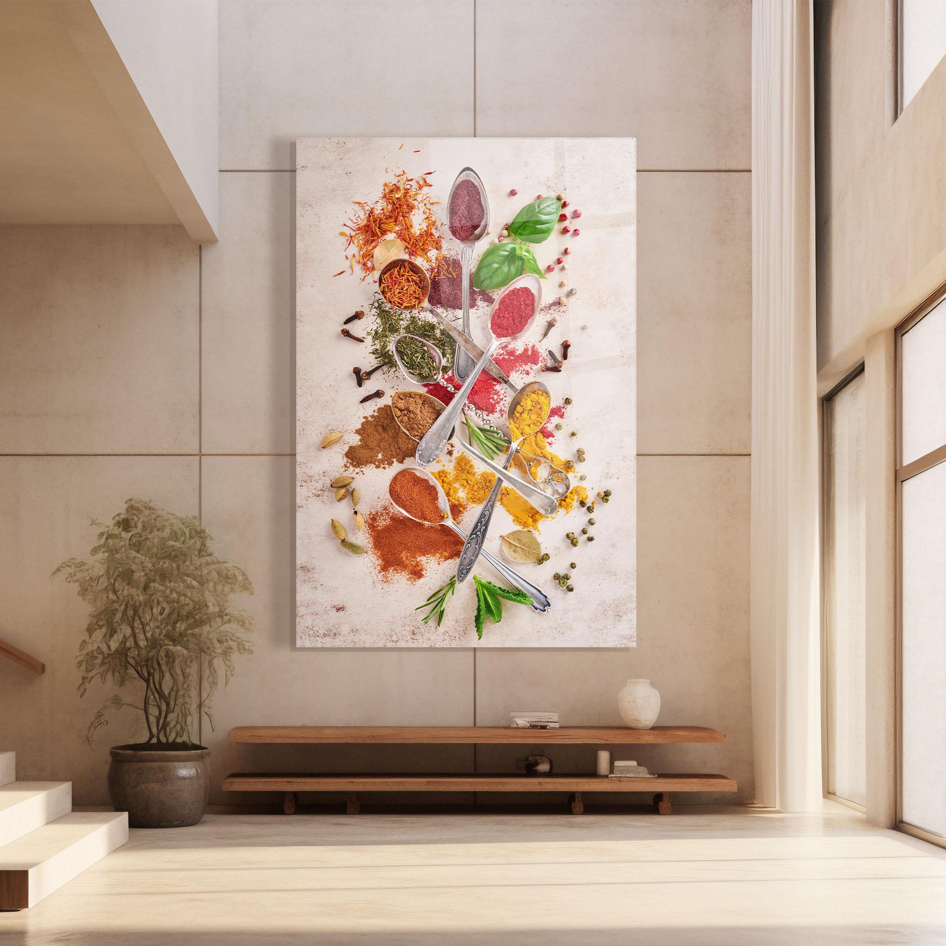 Obraz na Szkle Colorful Spices Cooking mockup 8