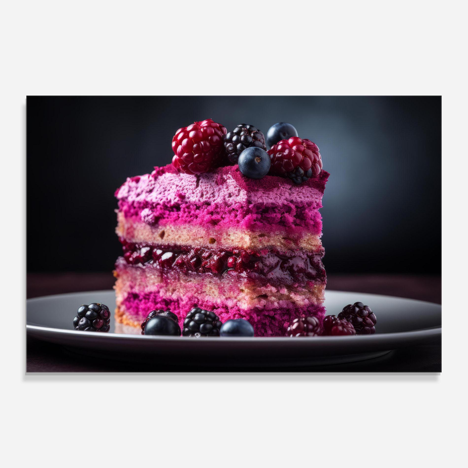 Obraz na Szkle Berries Cake mockup 0