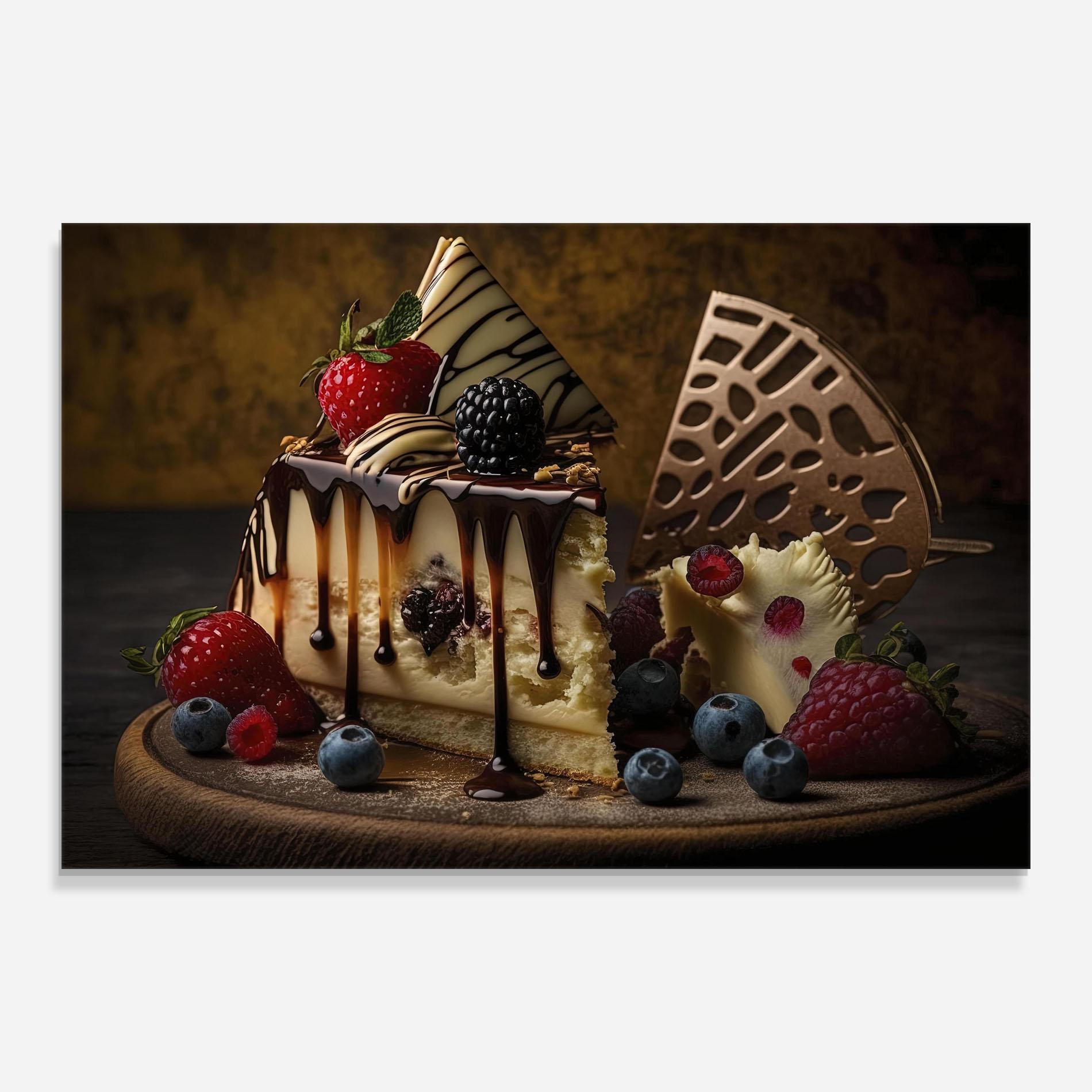 Obraz na Szkle Cheesecake Chocolate mockup 0