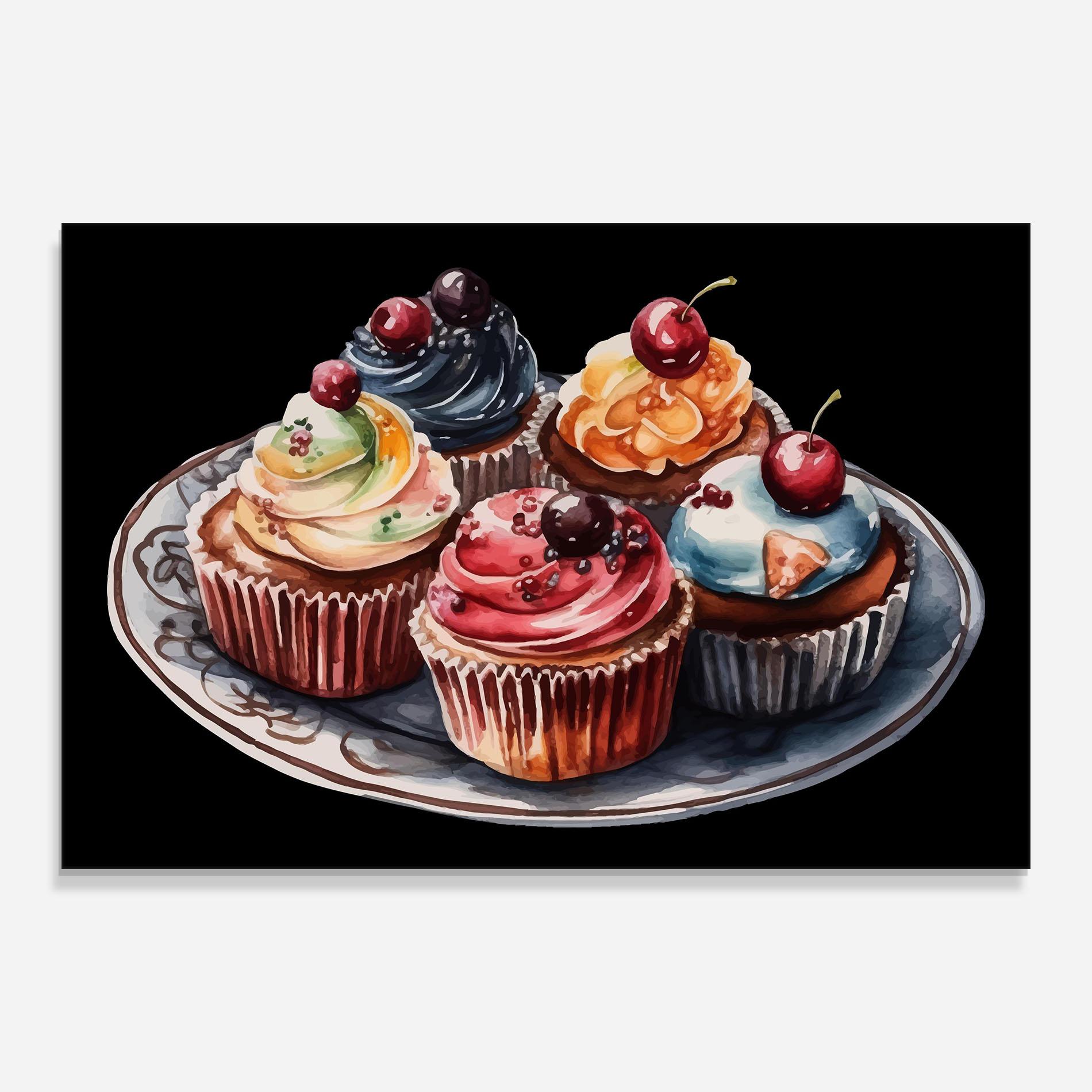 Obraz na Szkle Colorful Muffins mockup 0