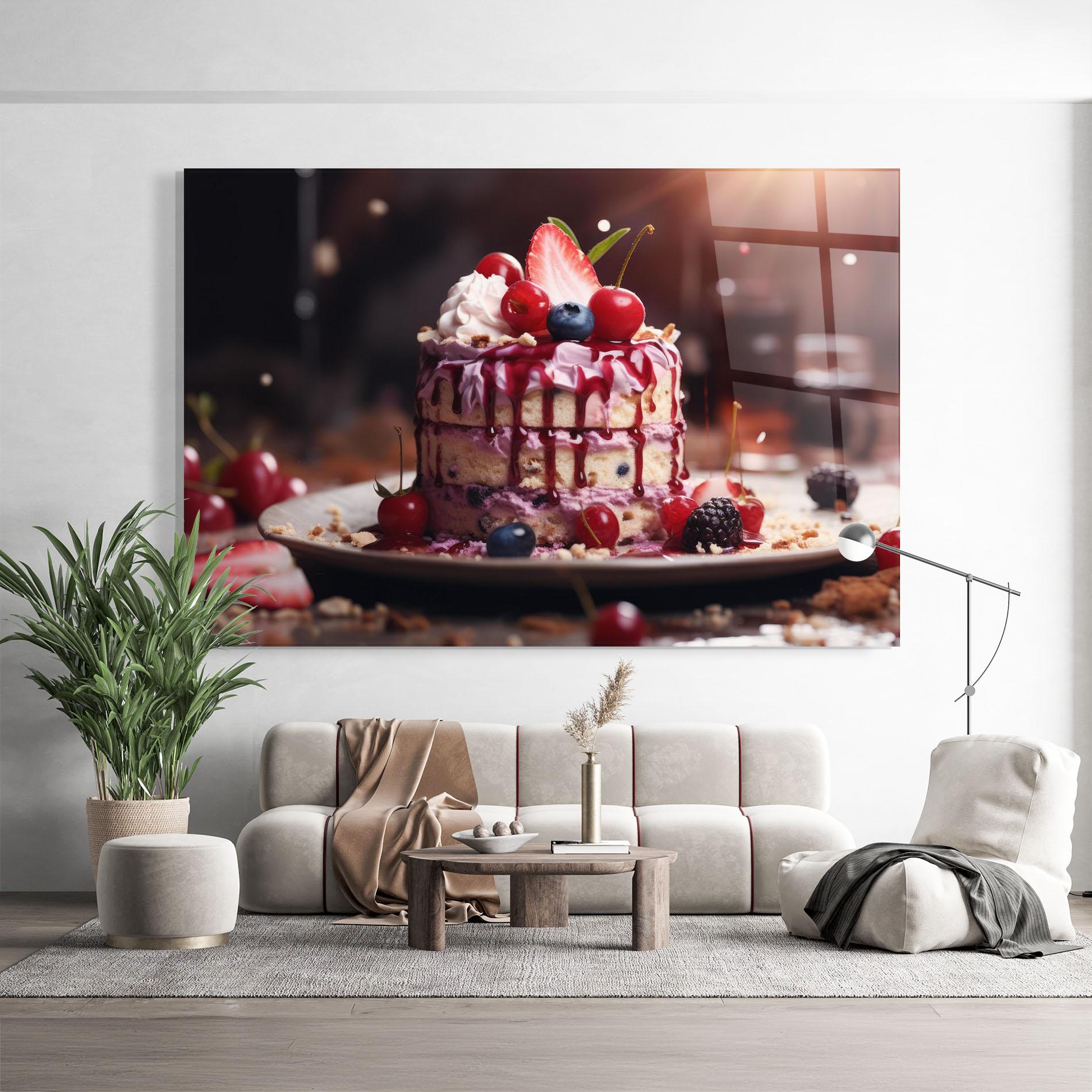 Obraz na Szkle Berries Dessert mockup 9