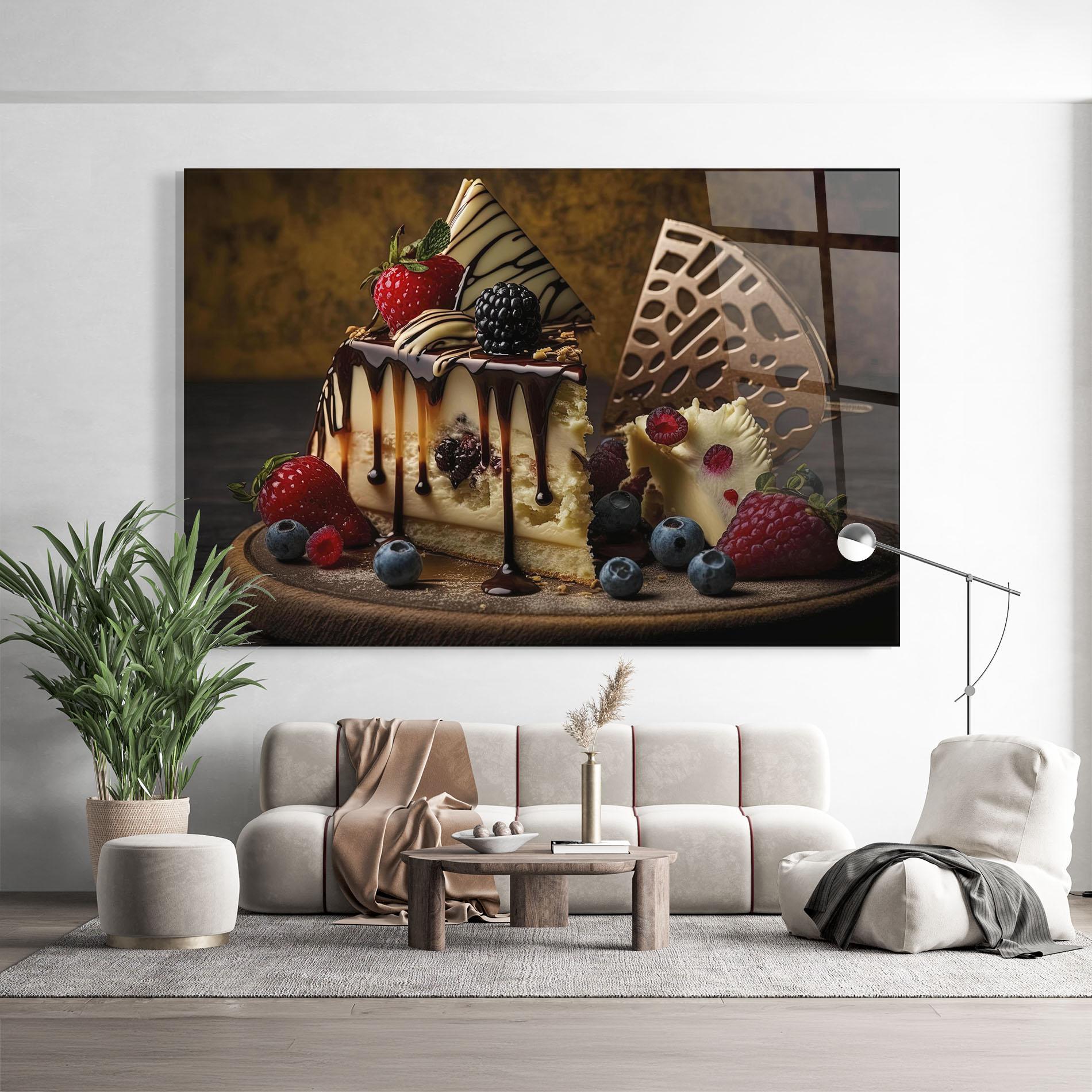 Obraz na Szkle Cheesecake Chocolate mockup 9