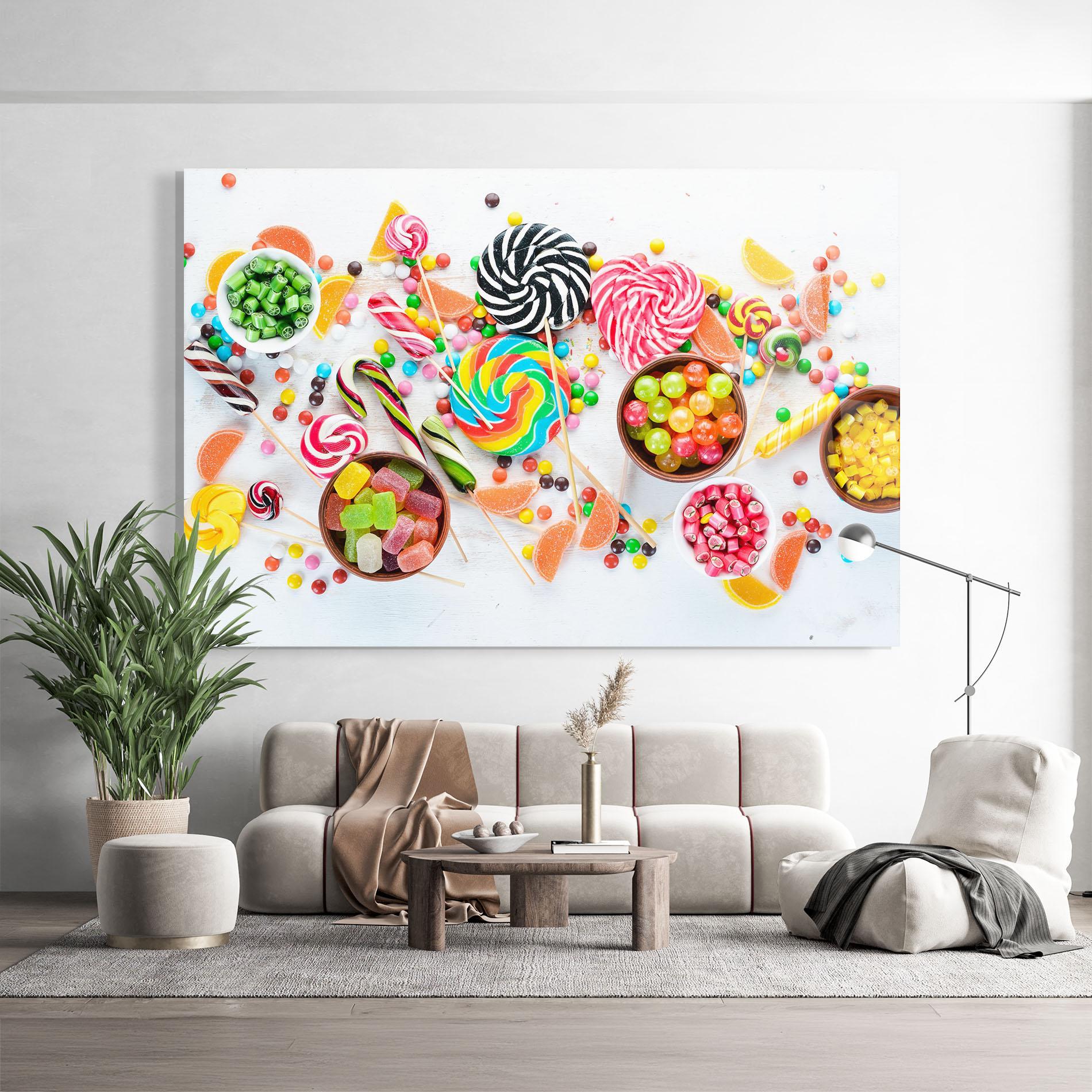 Obraz na Szkle Colorful Candies Jelly mockup 9