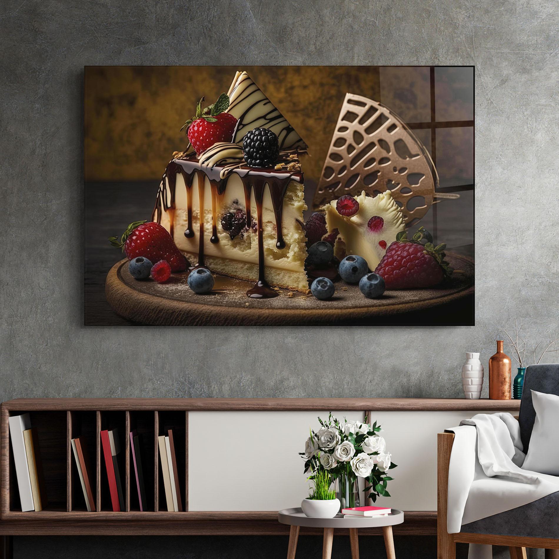Obraz na Szkle Cheesecake Chocolate mockup 2