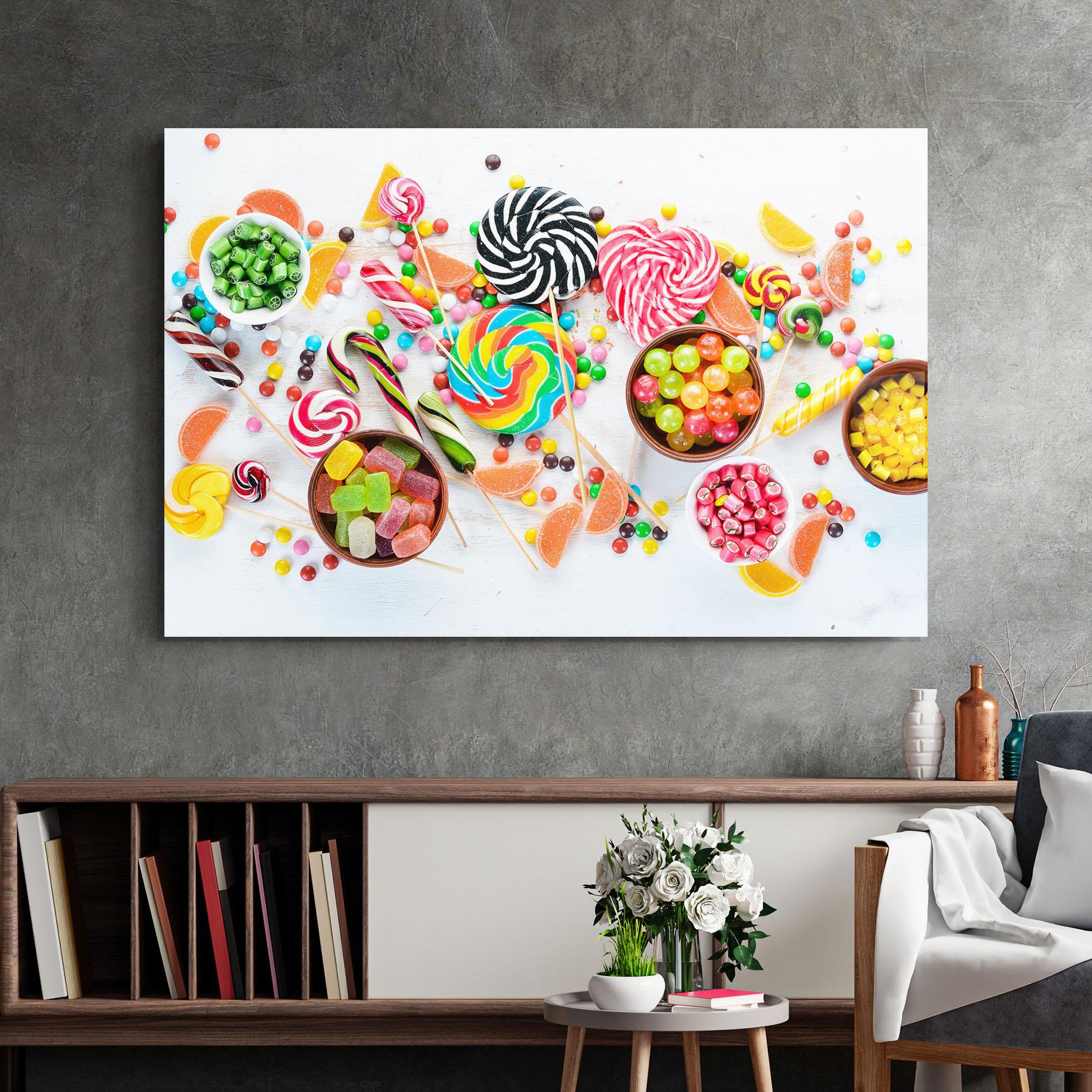 Obraz na Szkle Colorful Candies Jelly mockup 2