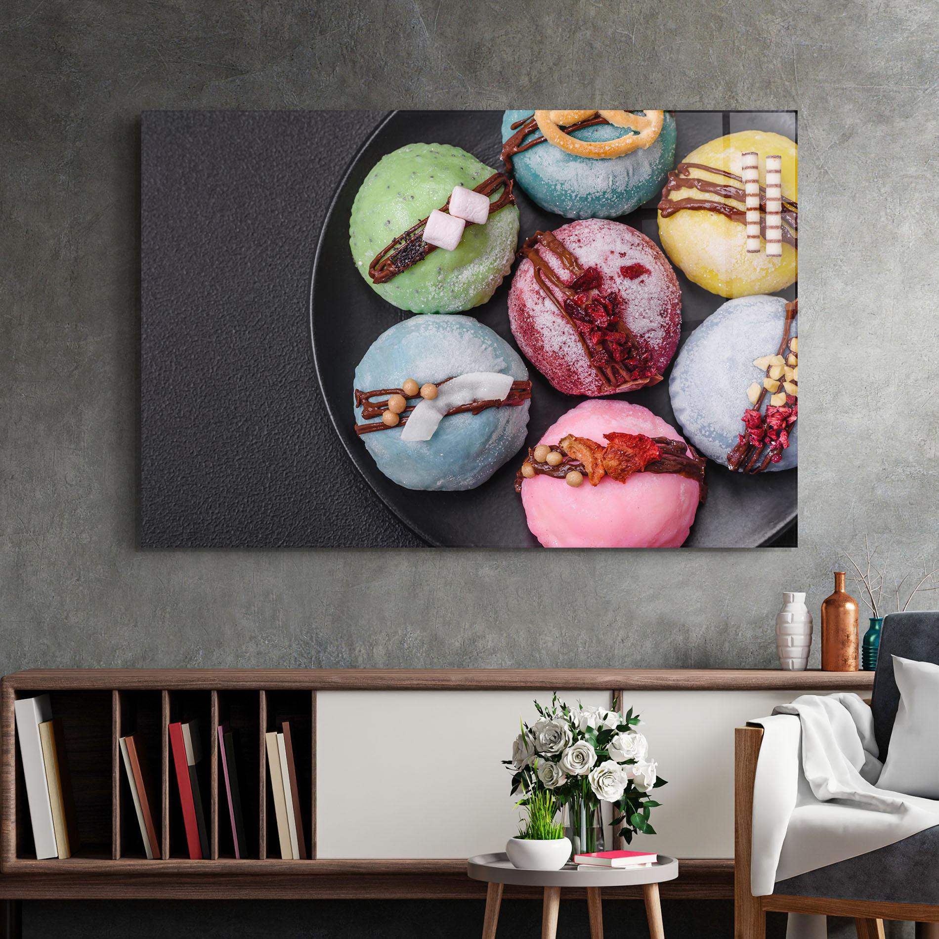 Obraz na Szkle Colorful Mochi Desserts mockup 2