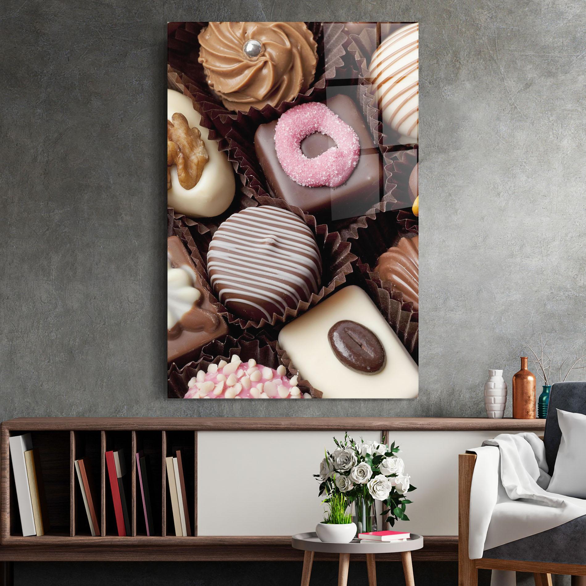Obraz na Szkle Chocolate Bonbons mockup 2