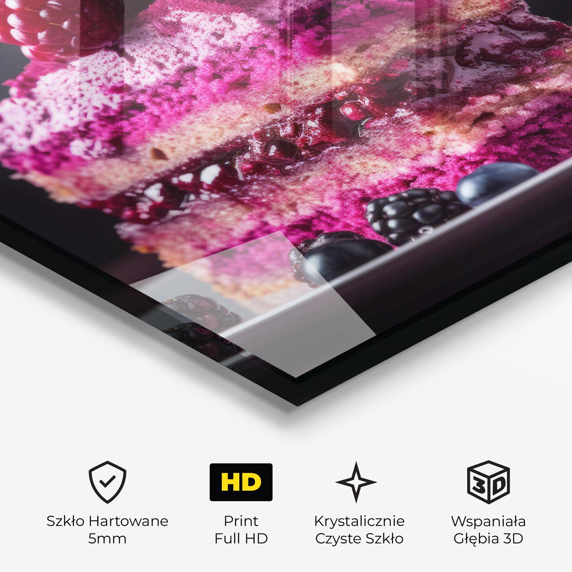 Obraz na Szkle Berries Cake mockup 3