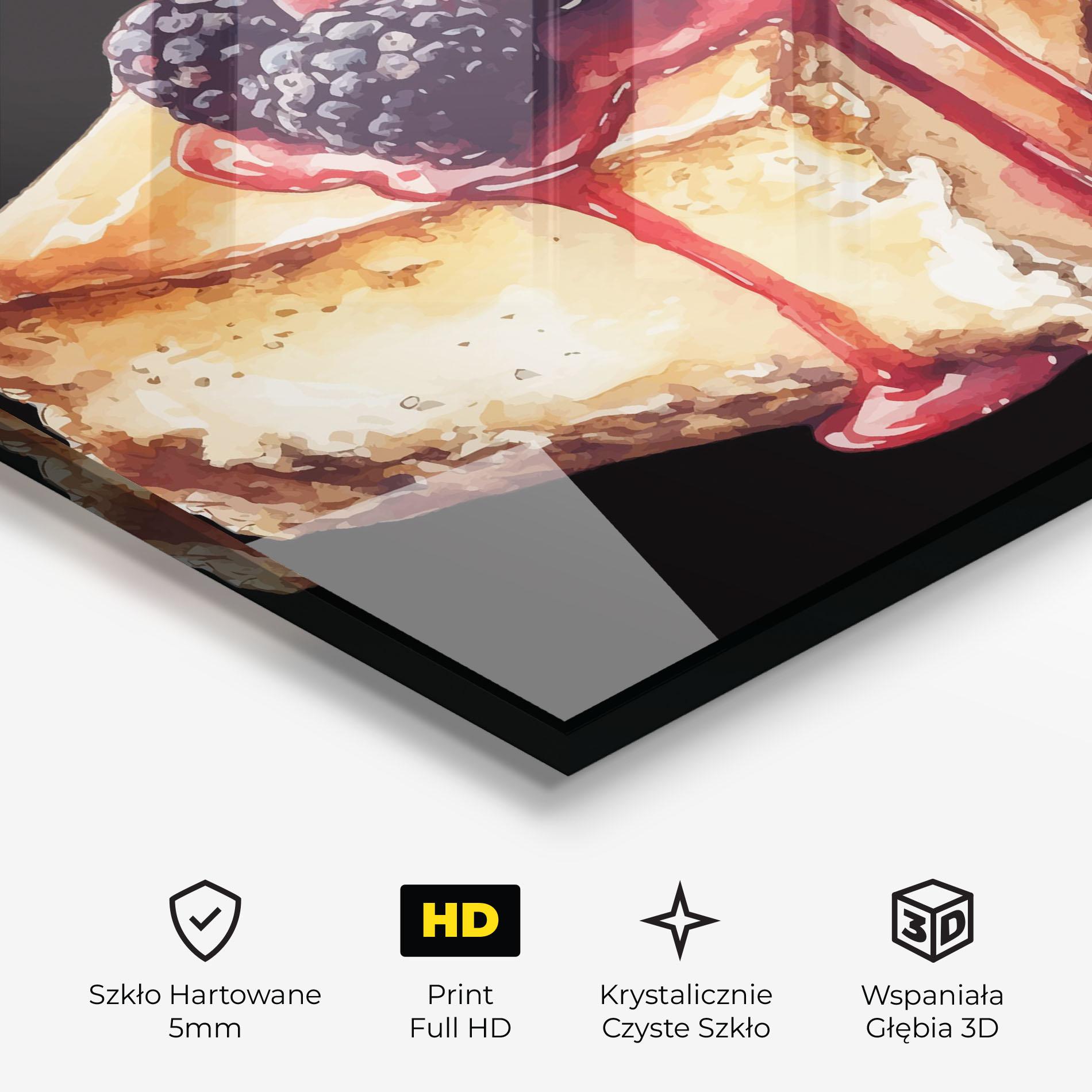 Obraz na Szkle Berries Pie mockup 3