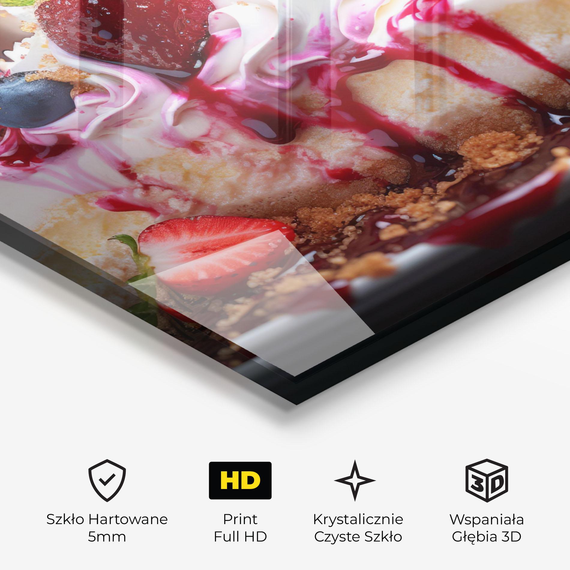 Obraz na Szkle Cheesecake Berries mockup 3