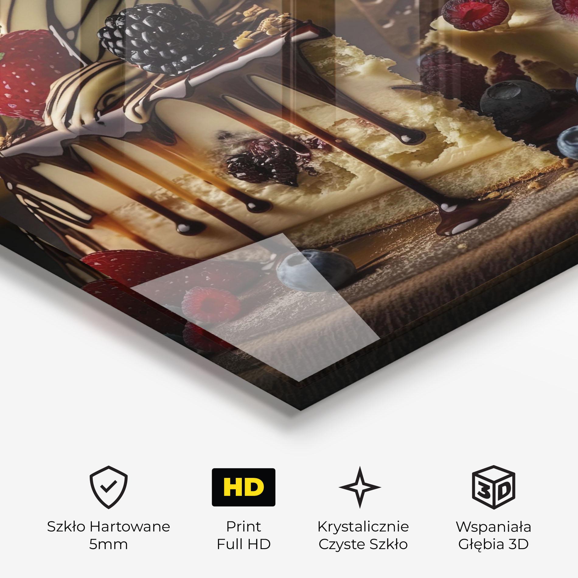 Obraz na Szkle Cheesecake Chocolate mockup 3