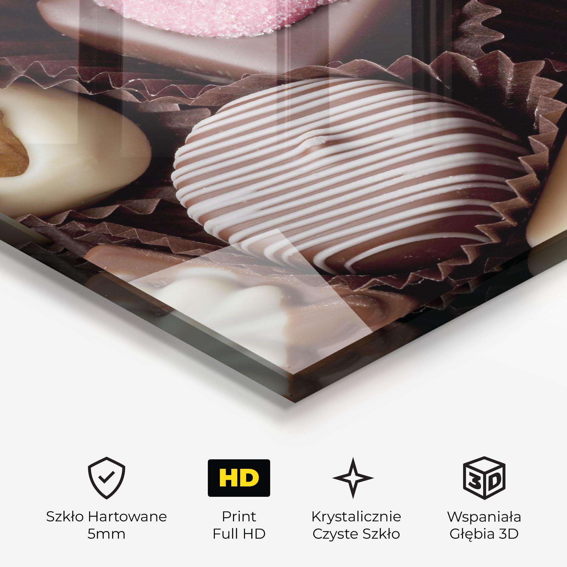 Obraz na Szkle Chocolate Bonbons mockup 3