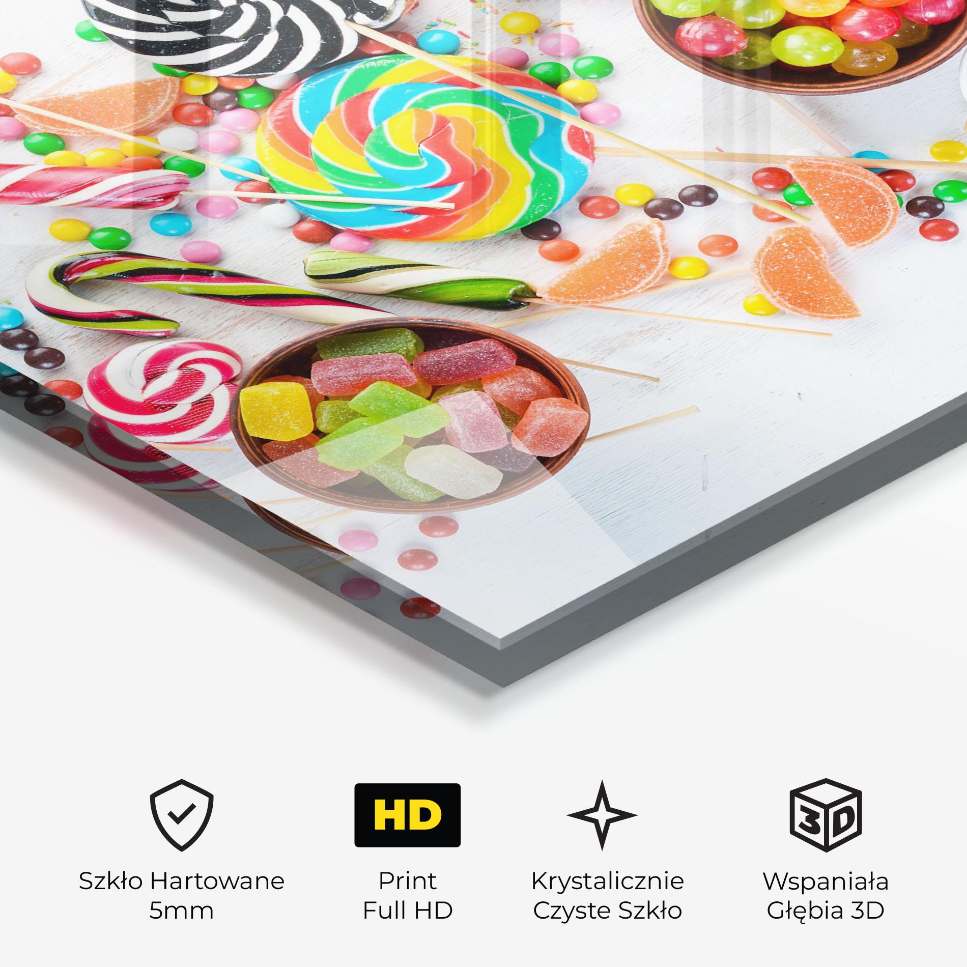 Obraz na Szkle Colorful Candies Jelly mockup 3