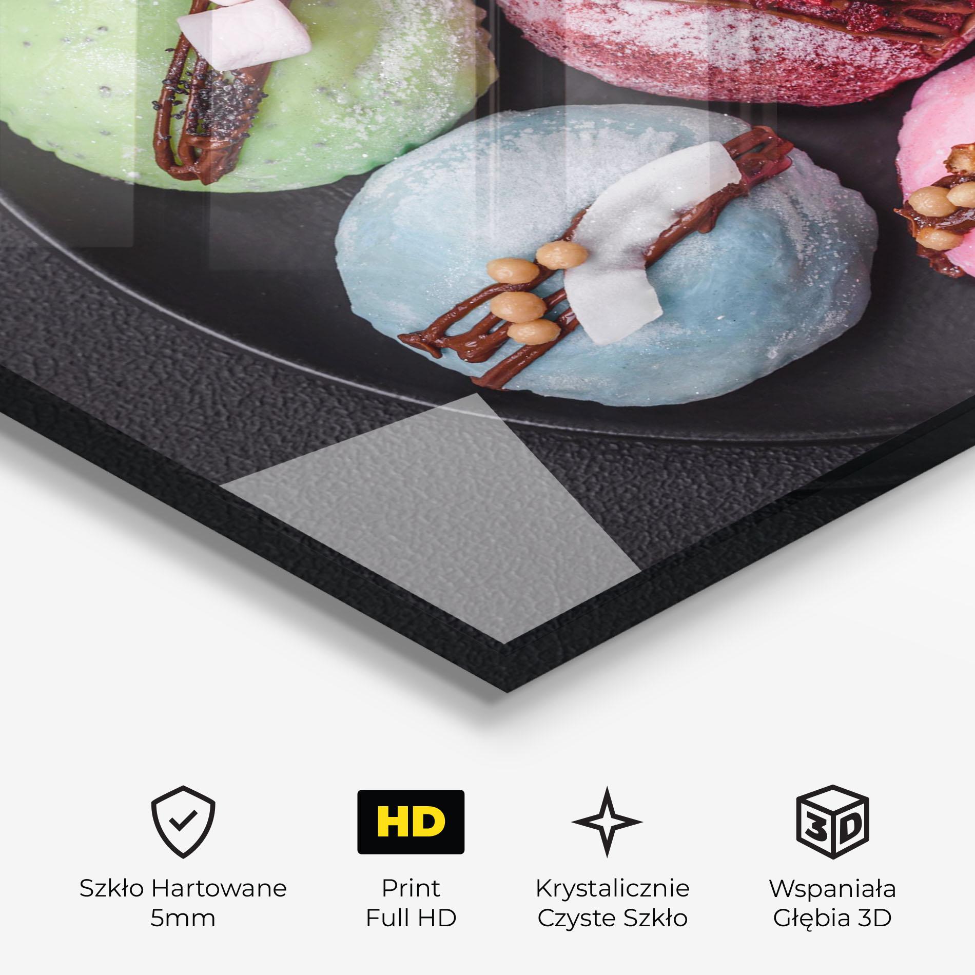 Obraz na Szkle Colorful Mochi Desserts mockup 3