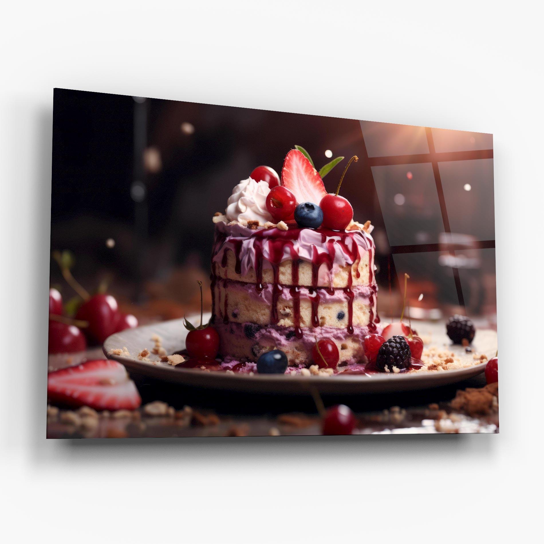 Obraz na Szkle Berries Dessert mockup 6
