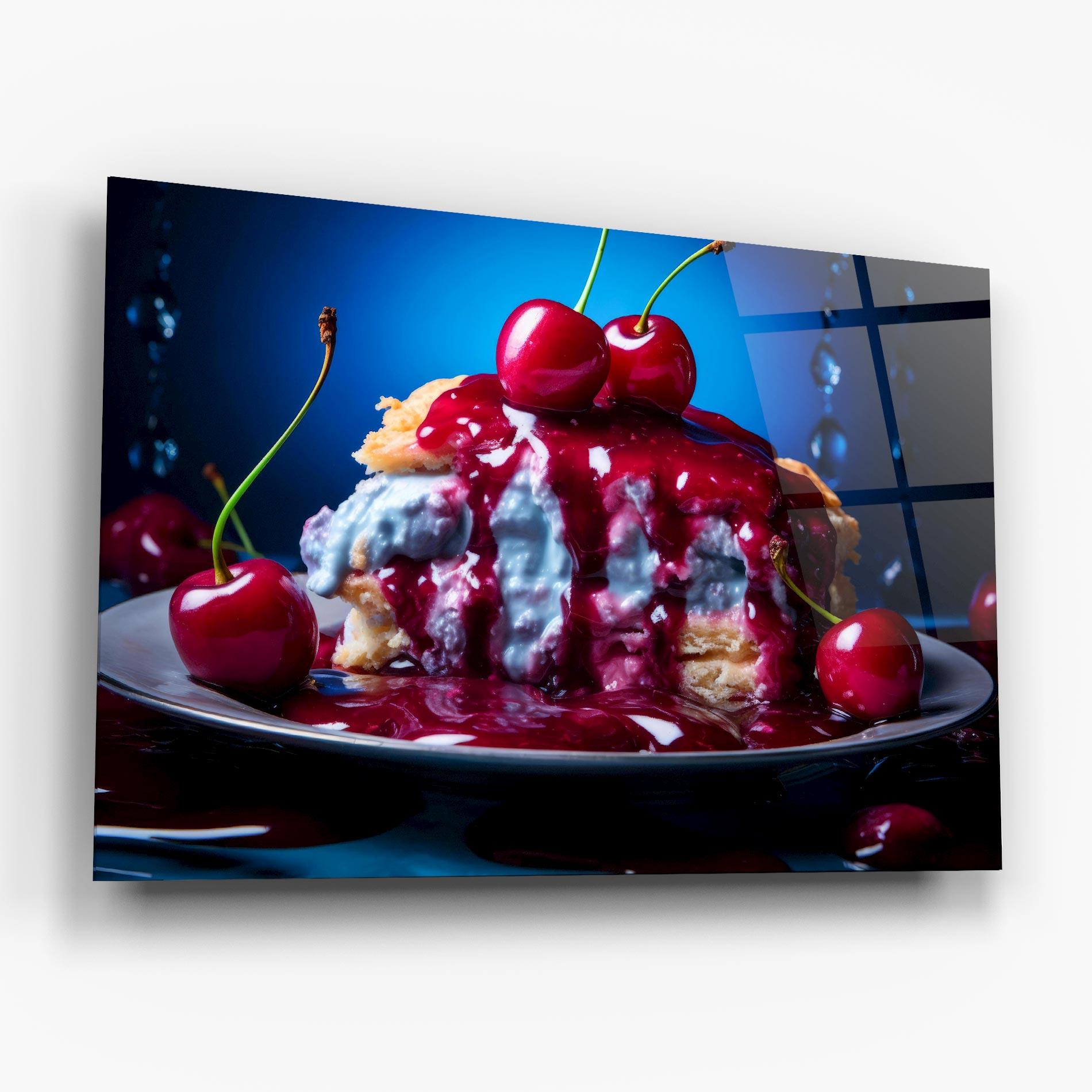 Obraz na Szkle Cake On Blue mockup 6