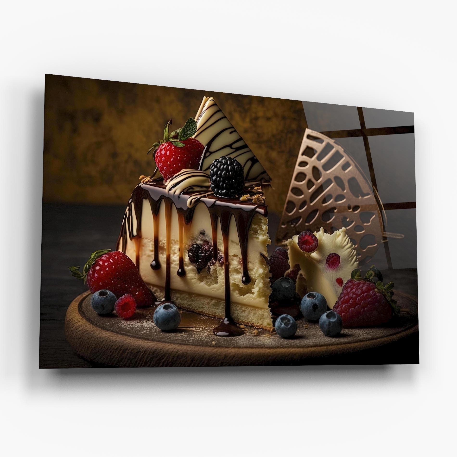 Obraz na Szkle Cheesecake Chocolate mockup 6