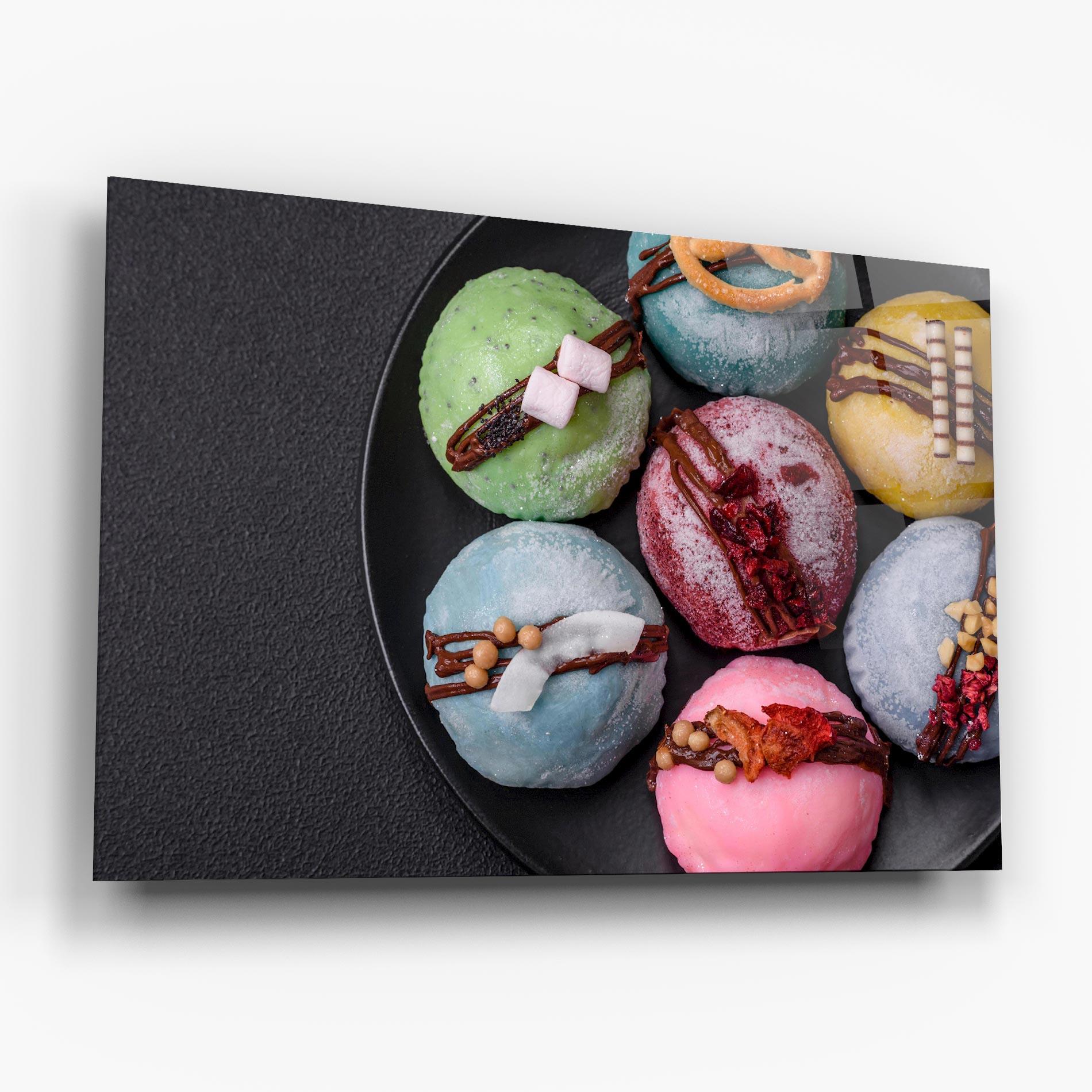 Obraz na Szkle Colorful Mochi Desserts mockup 6
