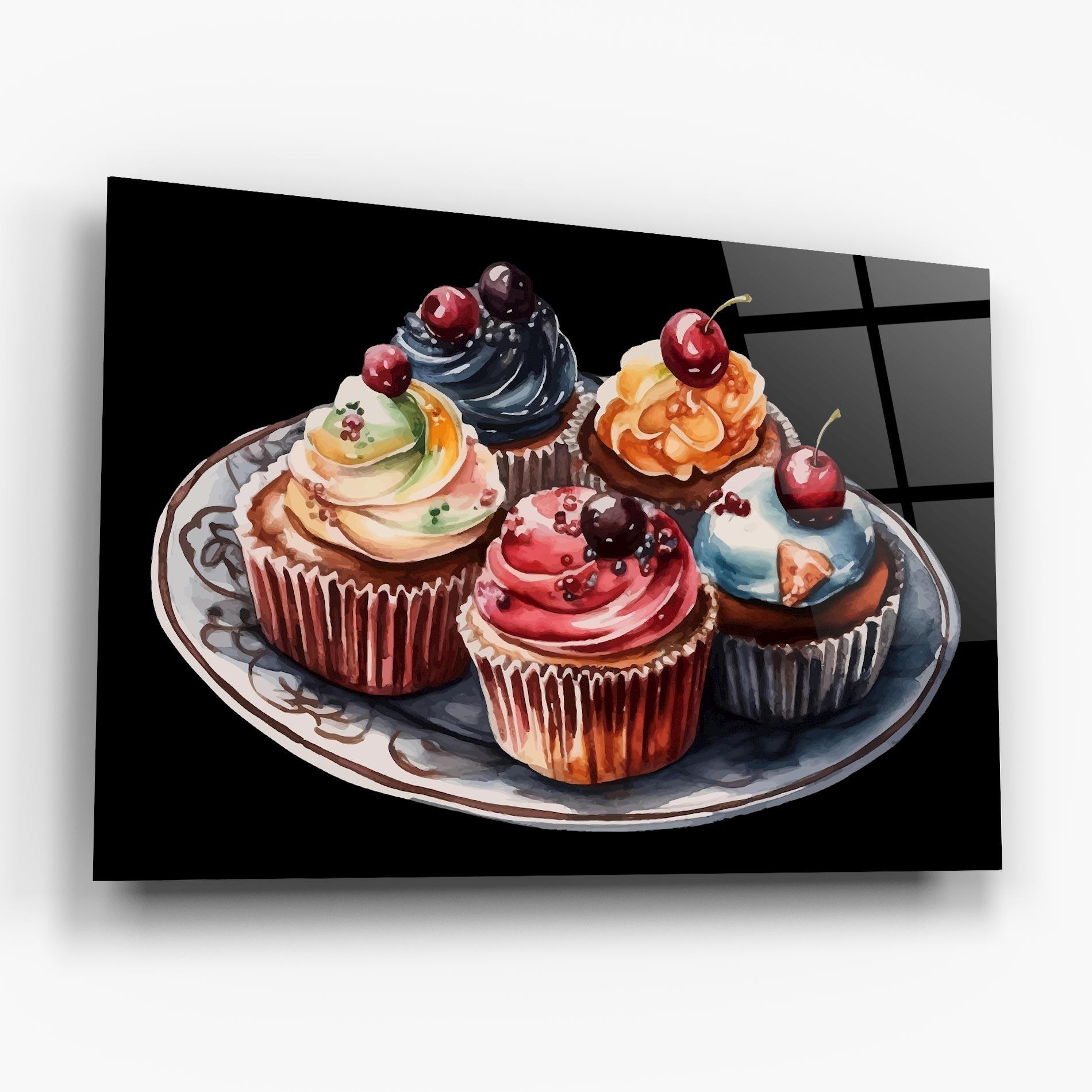 Obraz na Szkle Colorful Muffins mockup 6