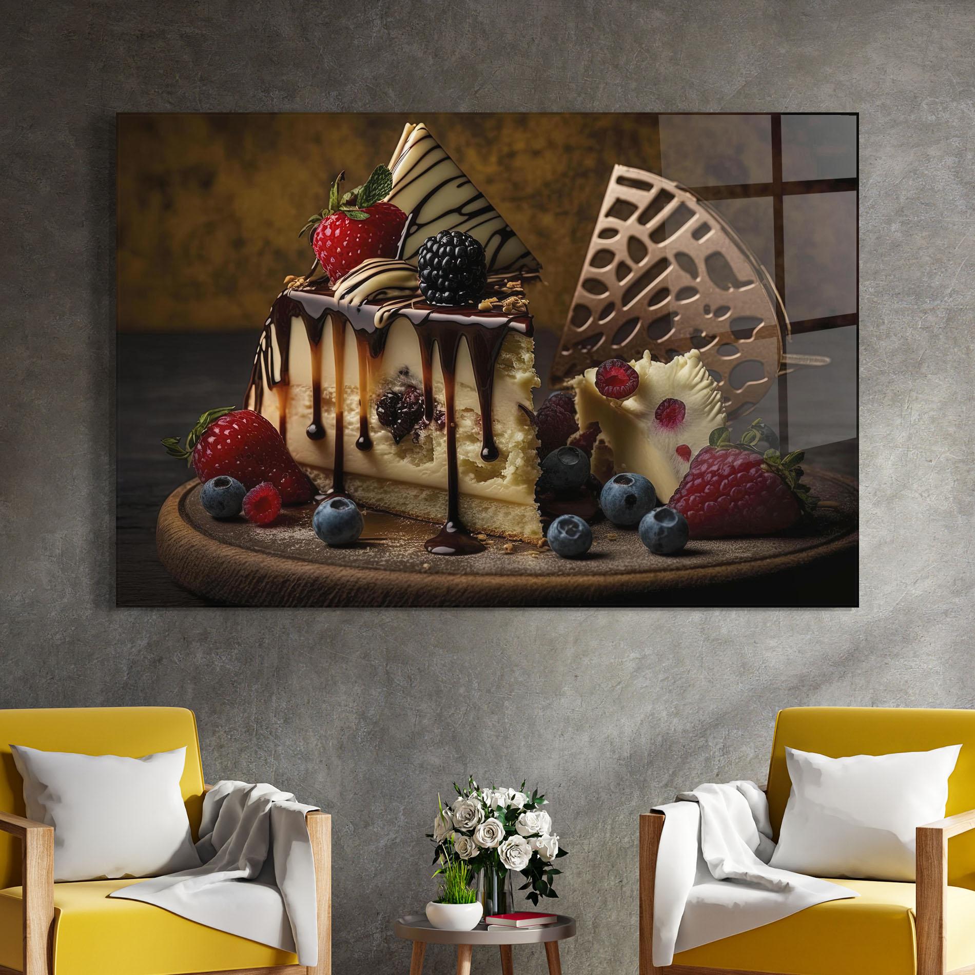 Obraz na Szkle Cheesecake Chocolate mockup 4