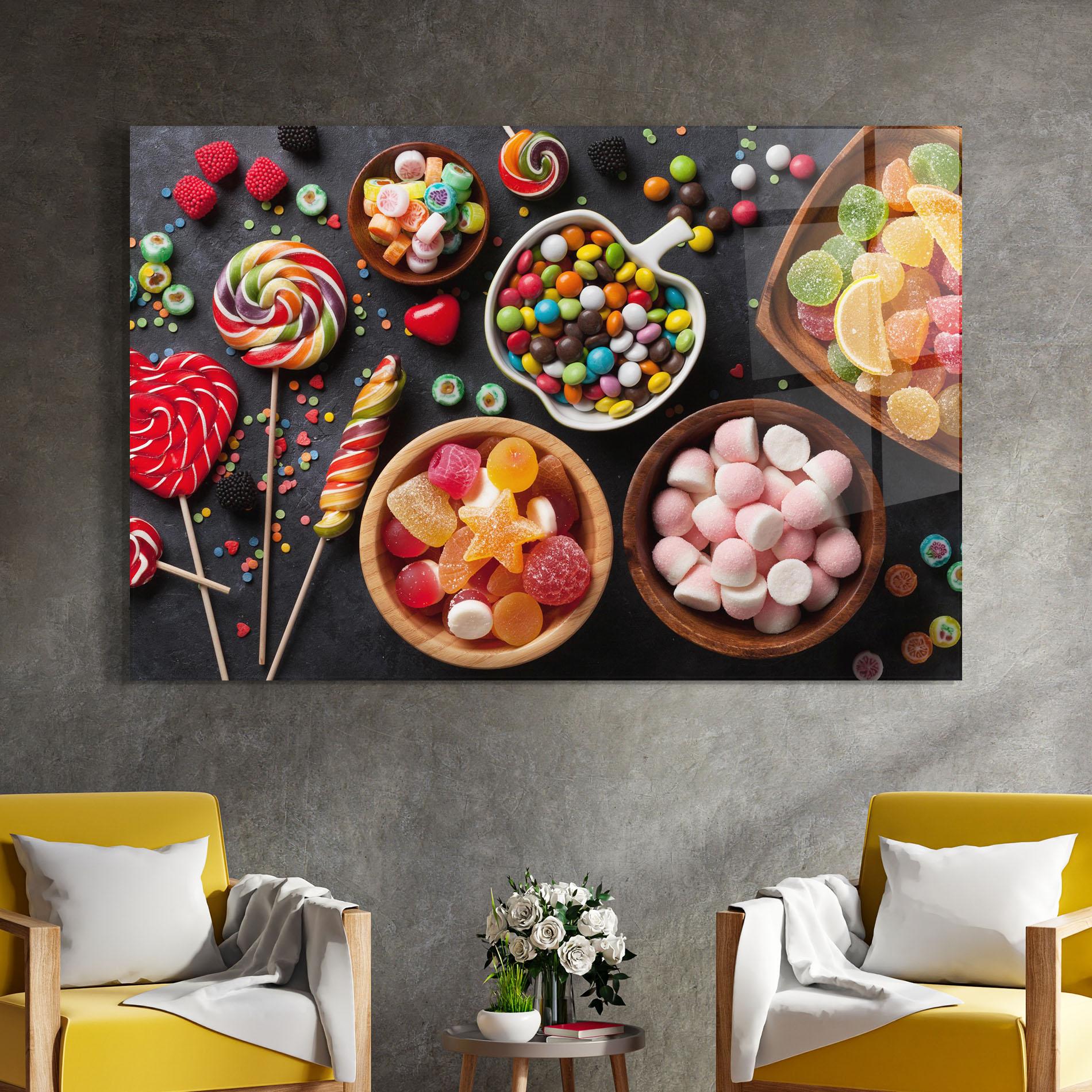 Obraz na Szkle Colorful Candies mockup 4