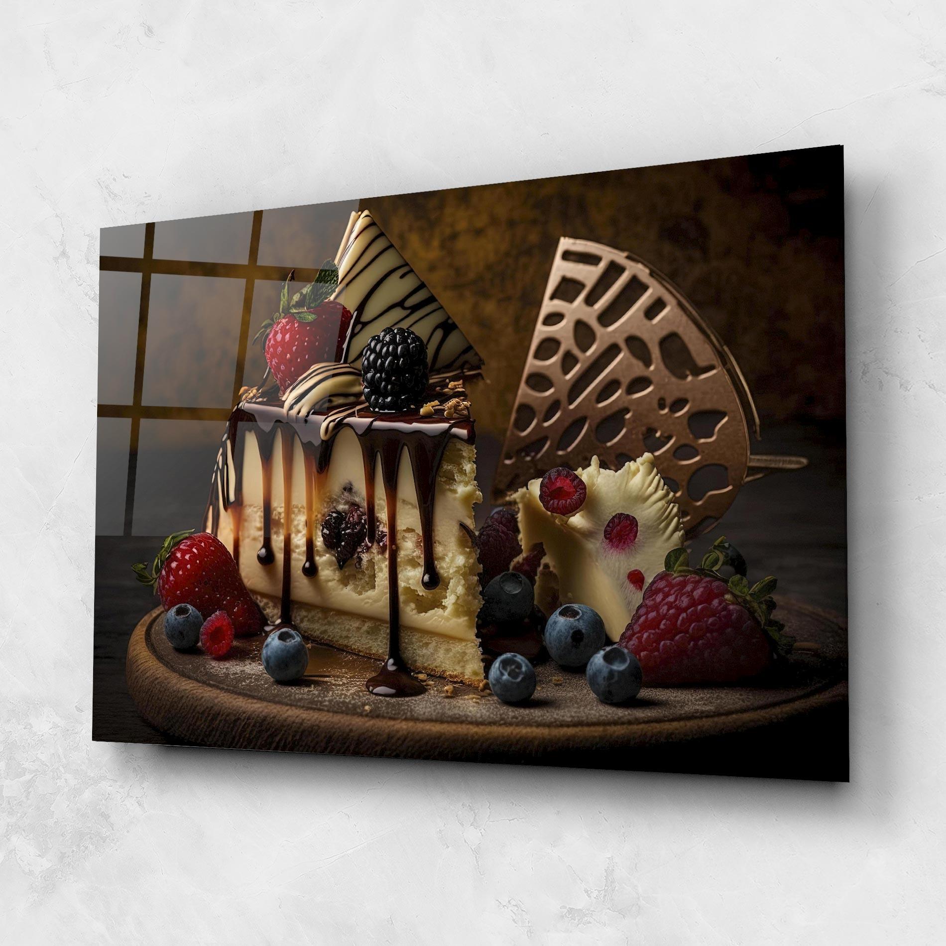 Obraz na Szkle Cheesecake Chocolate mockup 1