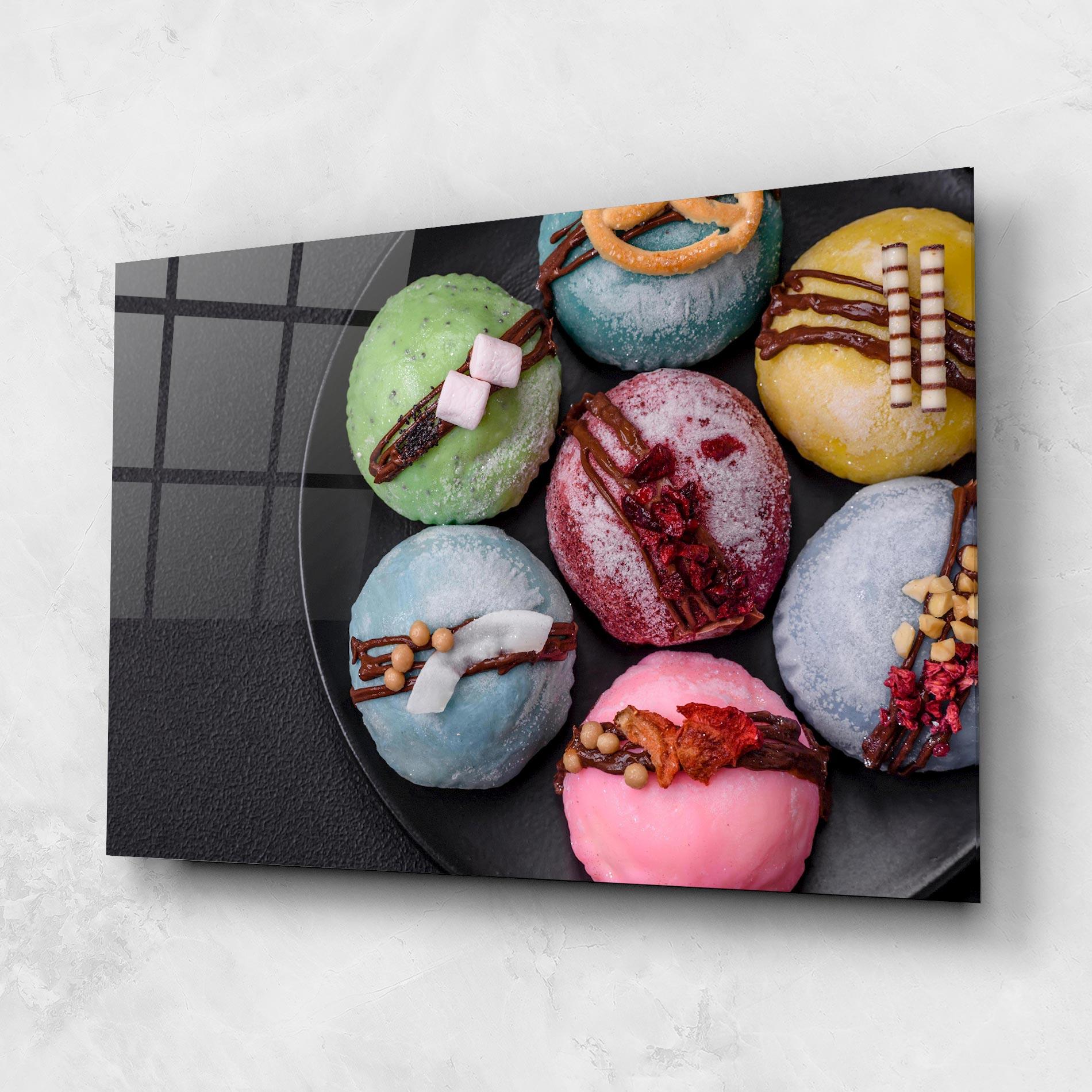 Obraz na Szkle Colorful Mochi Desserts mockup 1