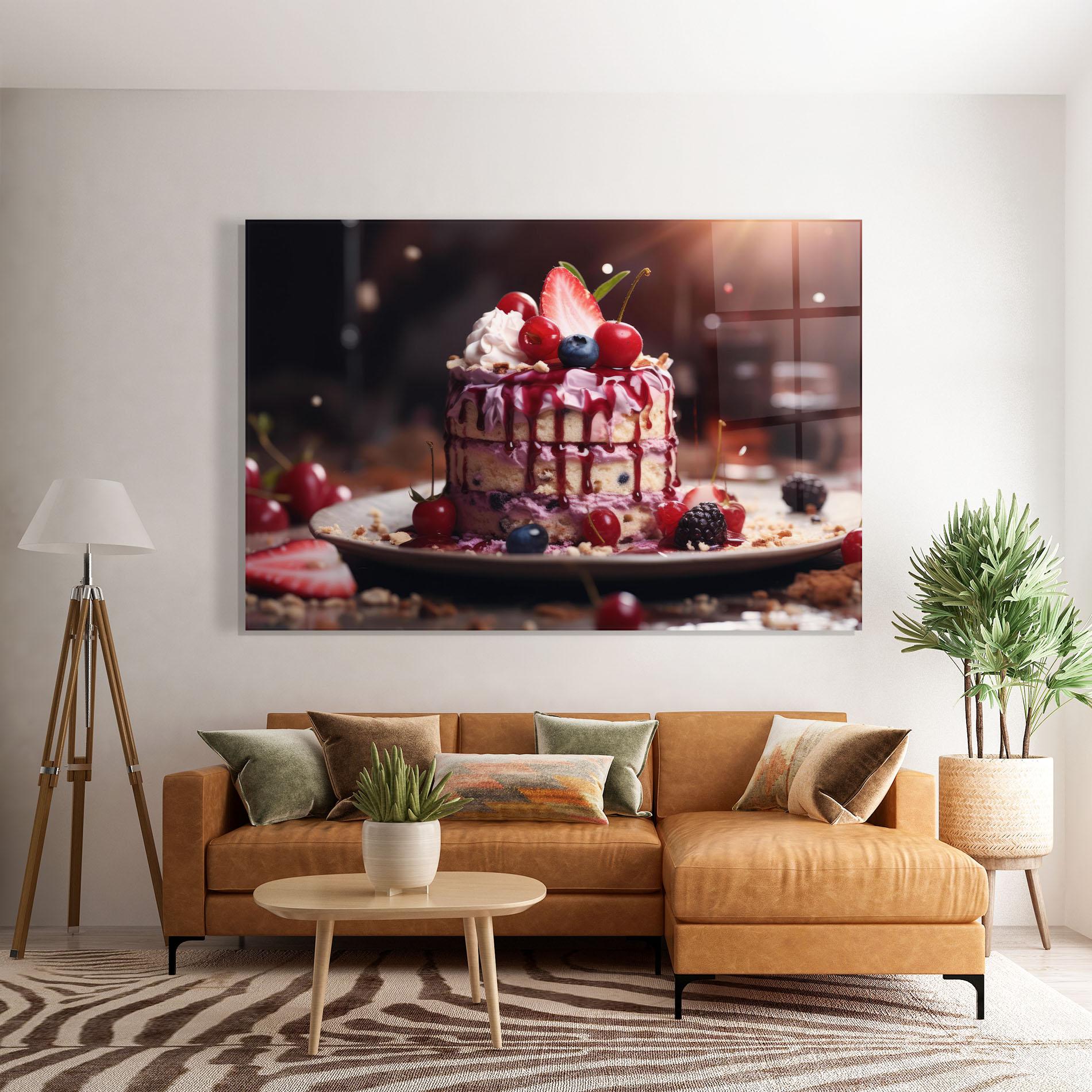 Obraz na Szkle Berries Dessert mockup 7