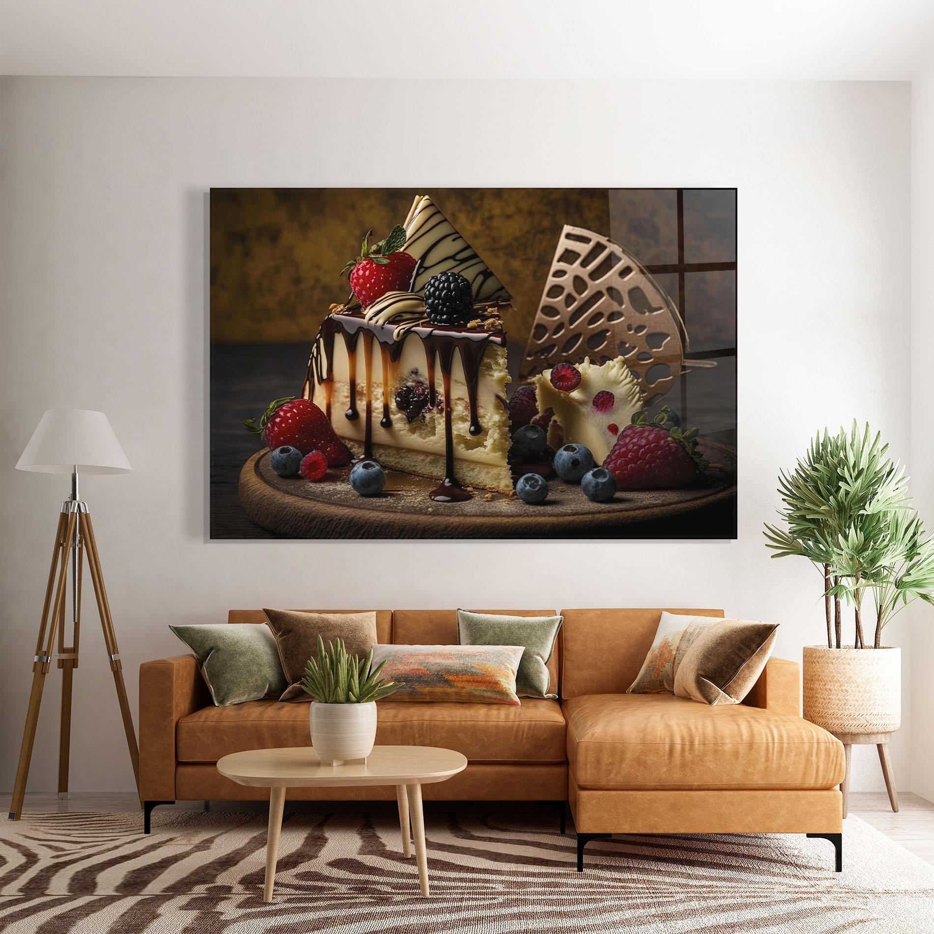 Obraz na Szkle Cheesecake Chocolate mockup 7