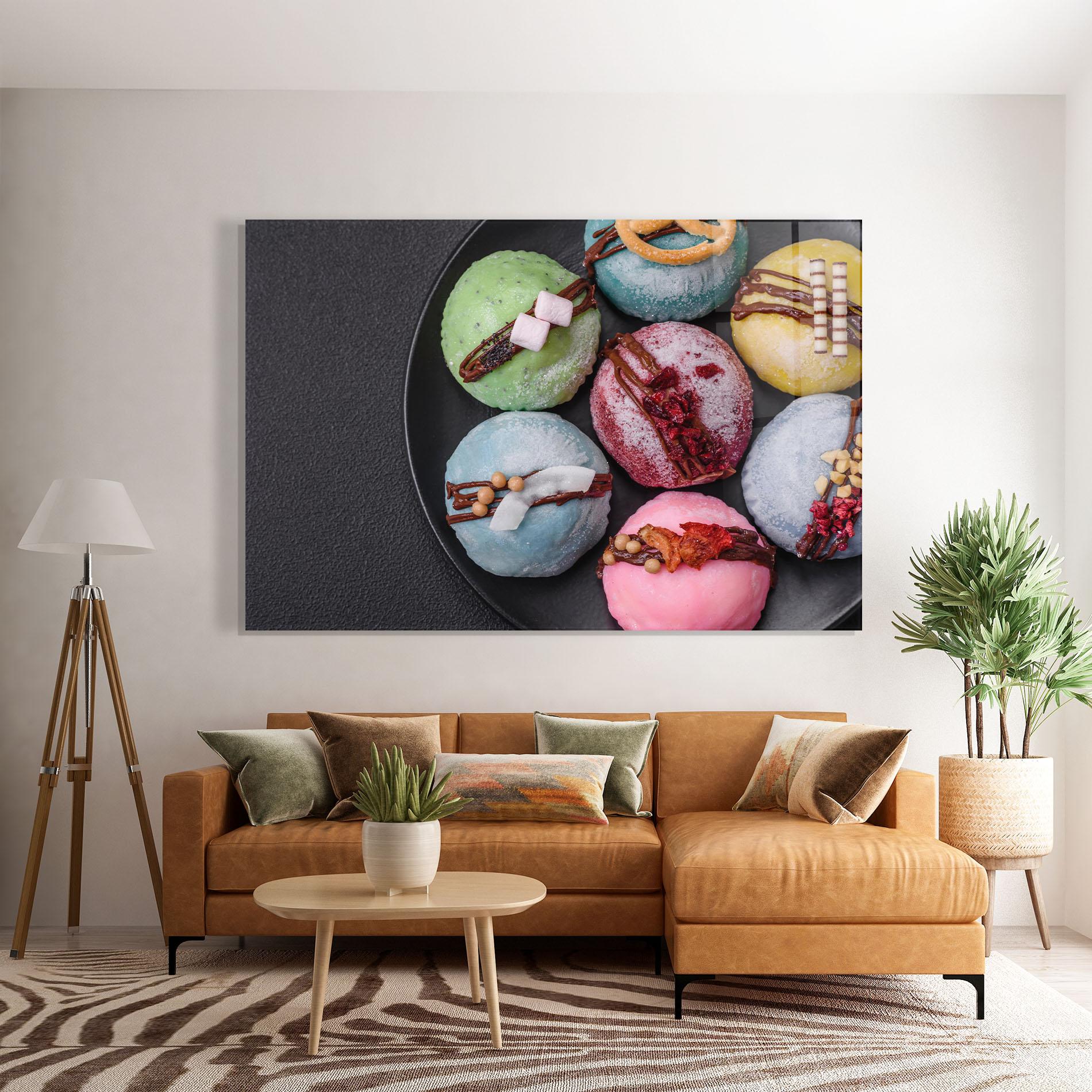 Obraz na Szkle Colorful Mochi Desserts mockup 7