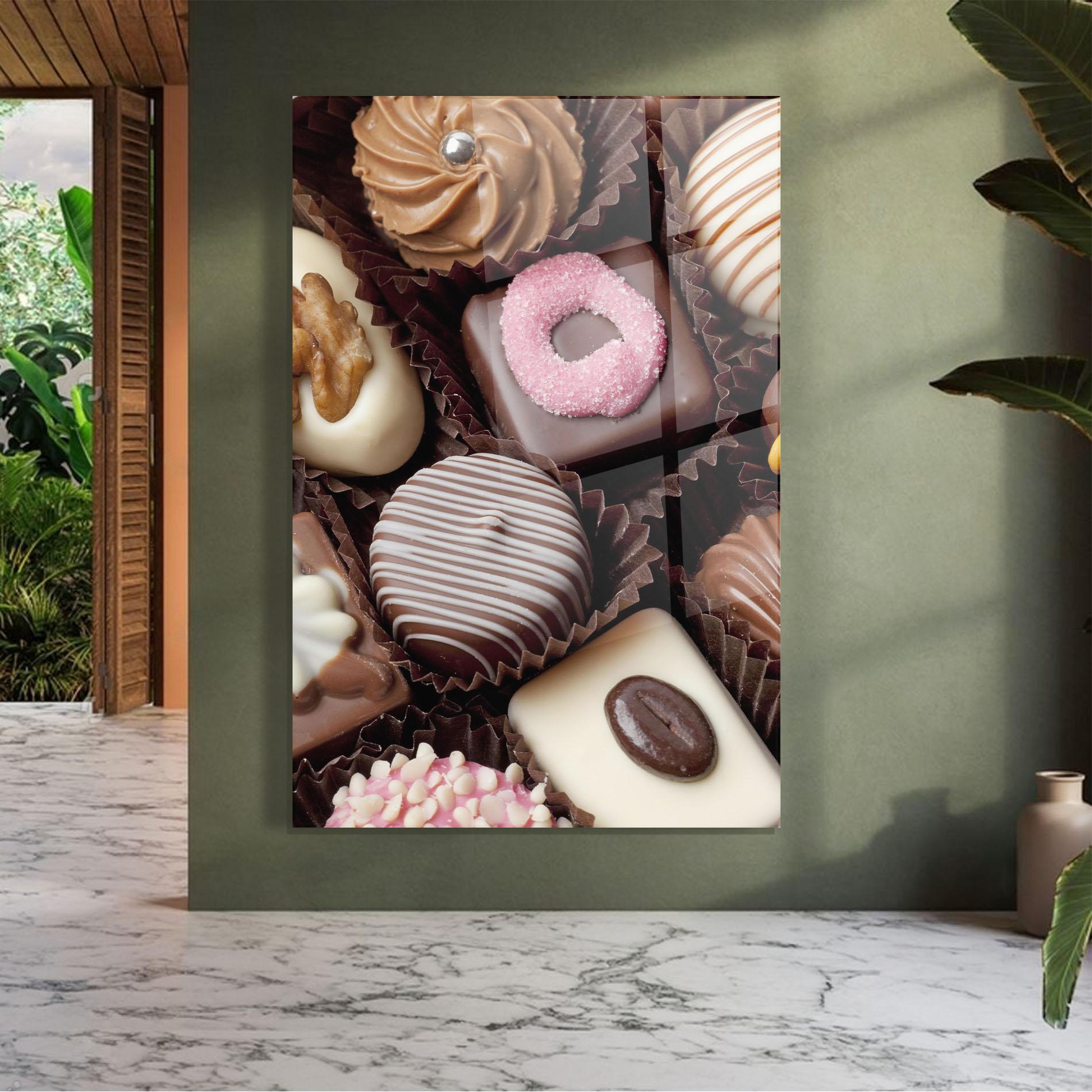 Obraz na Szkle Chocolate Bonbons mockup 7