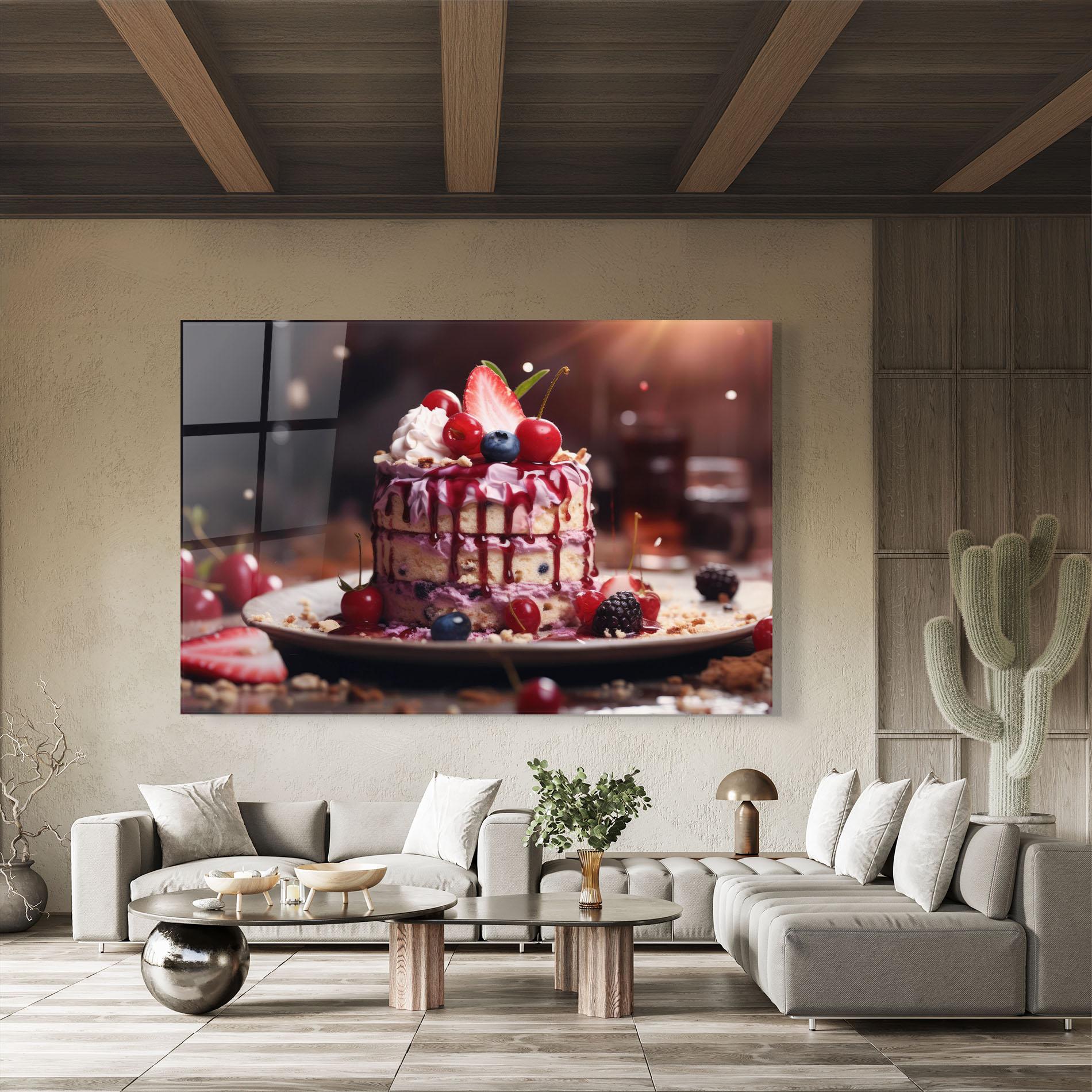 Obraz na Szkle Berries Dessert mockup 8