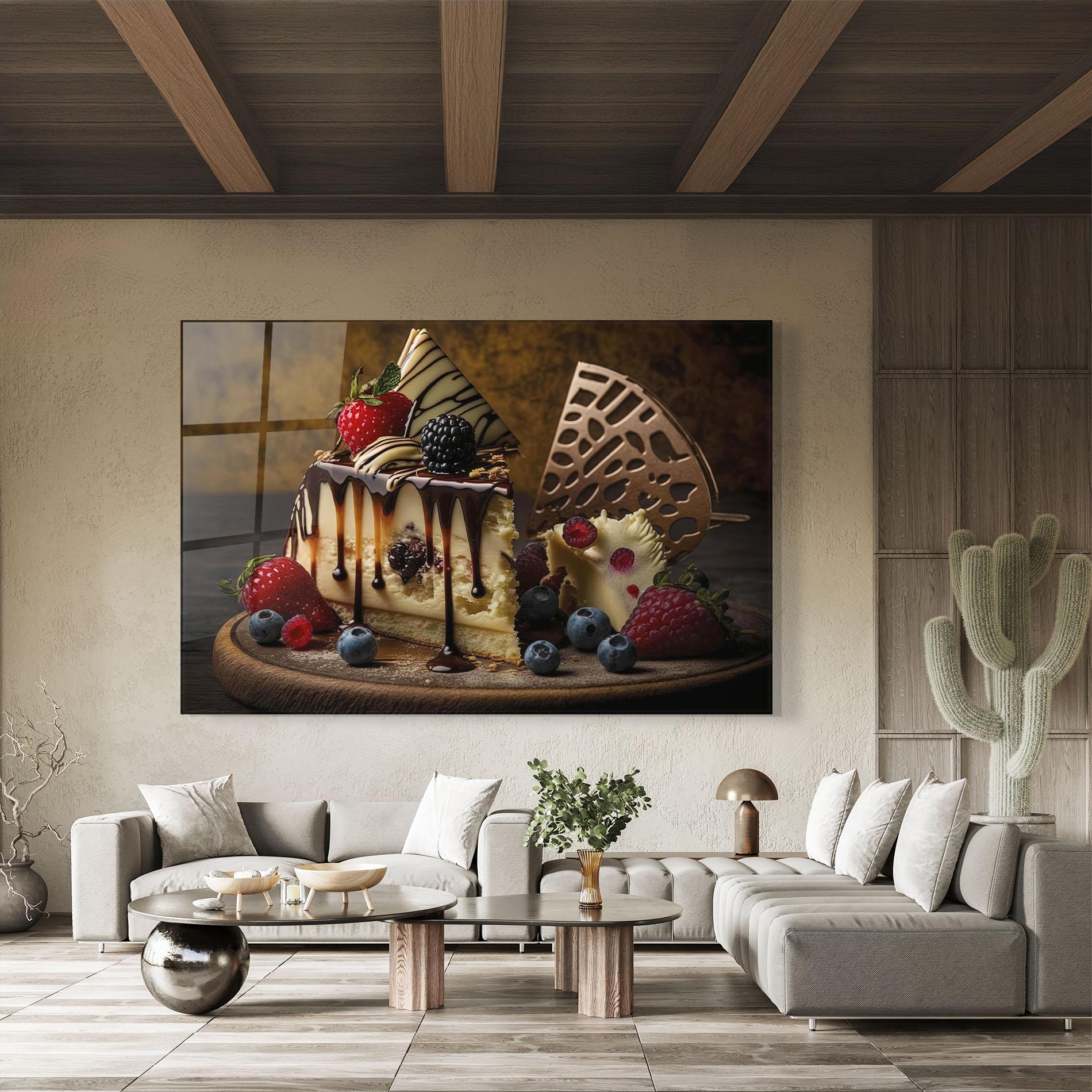 Obraz na Szkle Cheesecake Chocolate mockup 8