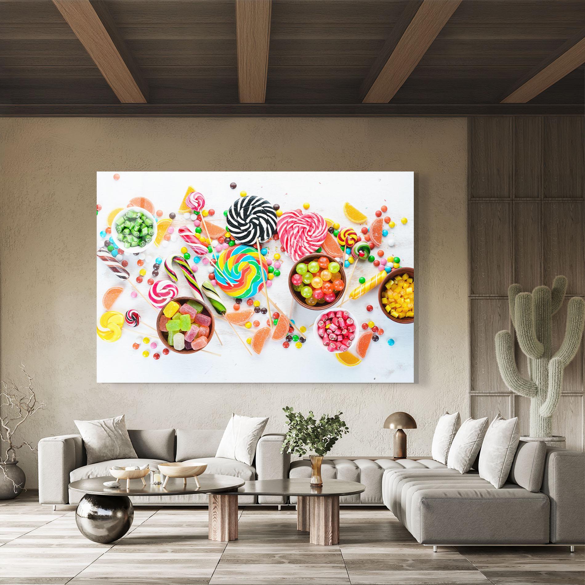 Obraz na Szkle Colorful Candies Jelly mockup 8