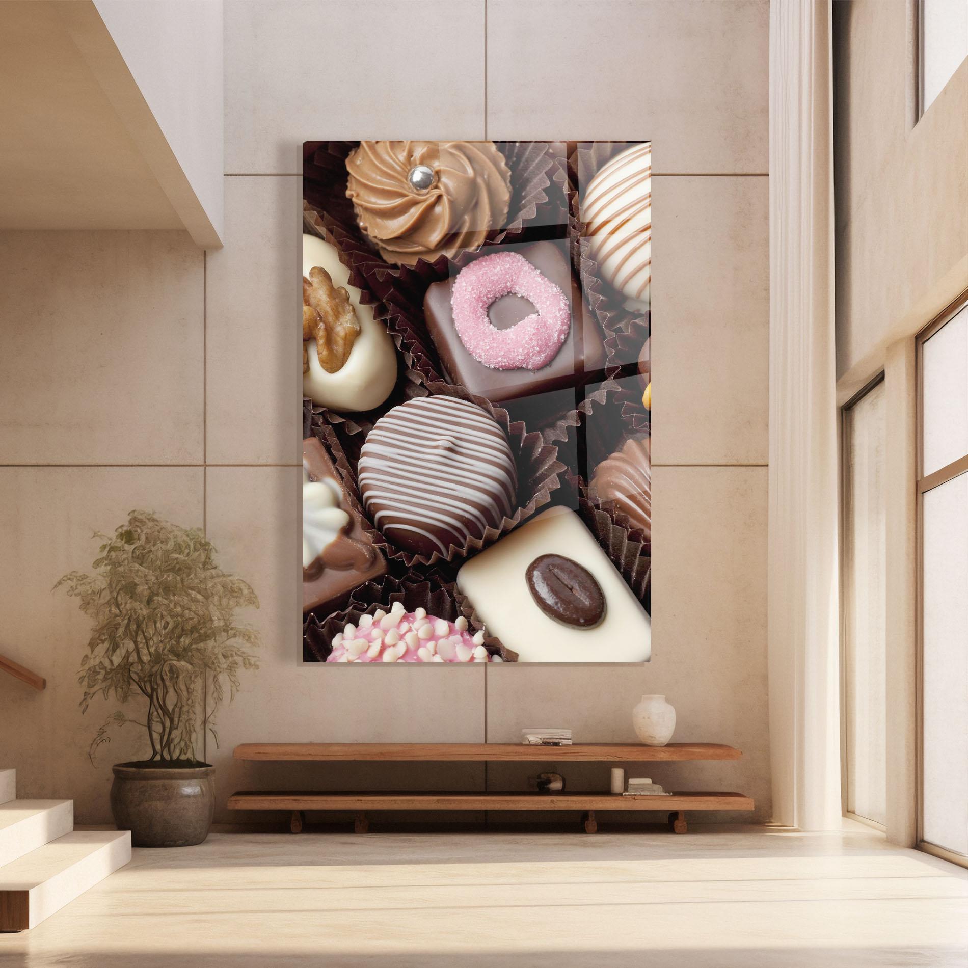 Obraz na Szkle Chocolate Bonbons mockup 8