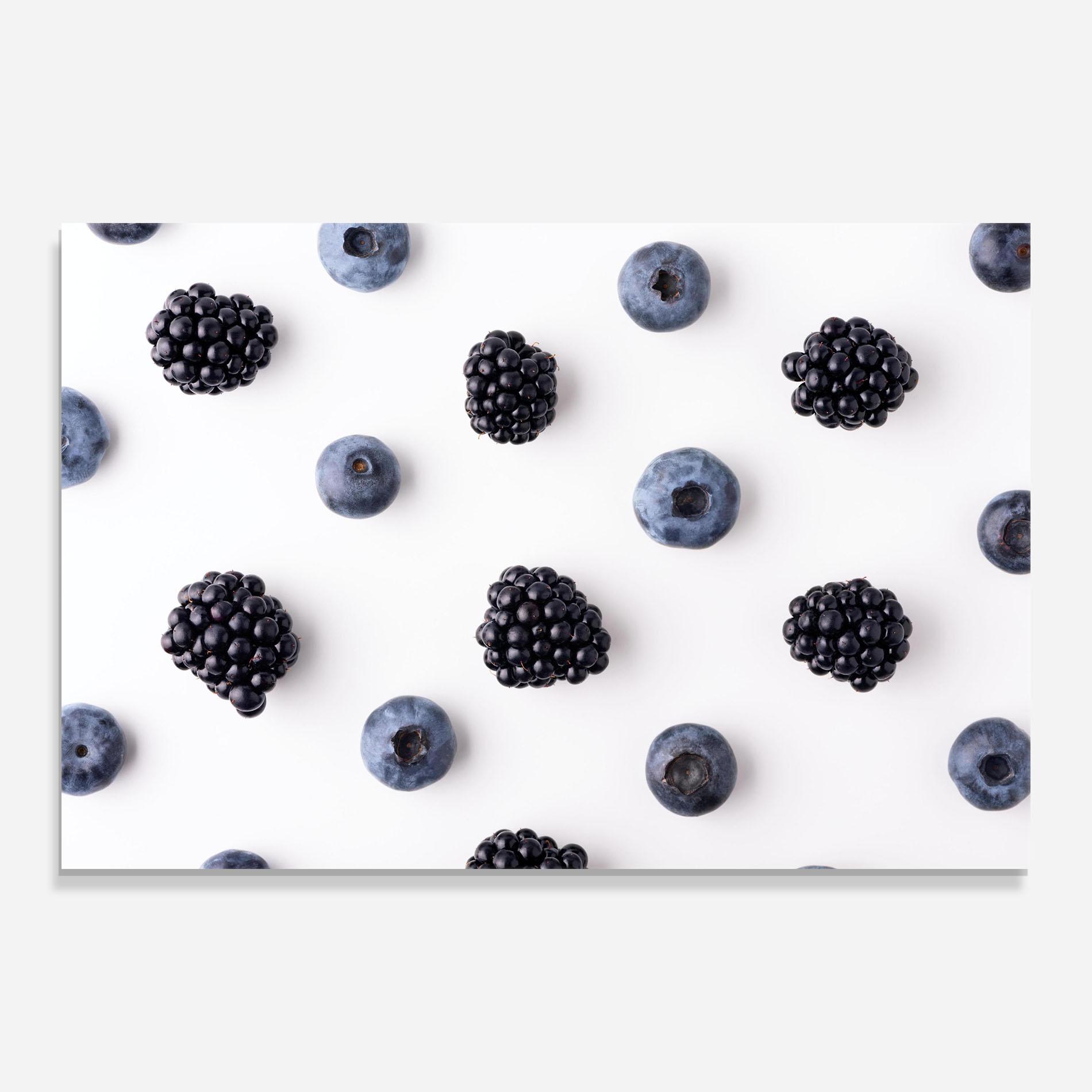 Obraz na Szkle Blackberries And Blueberries mockup 0
