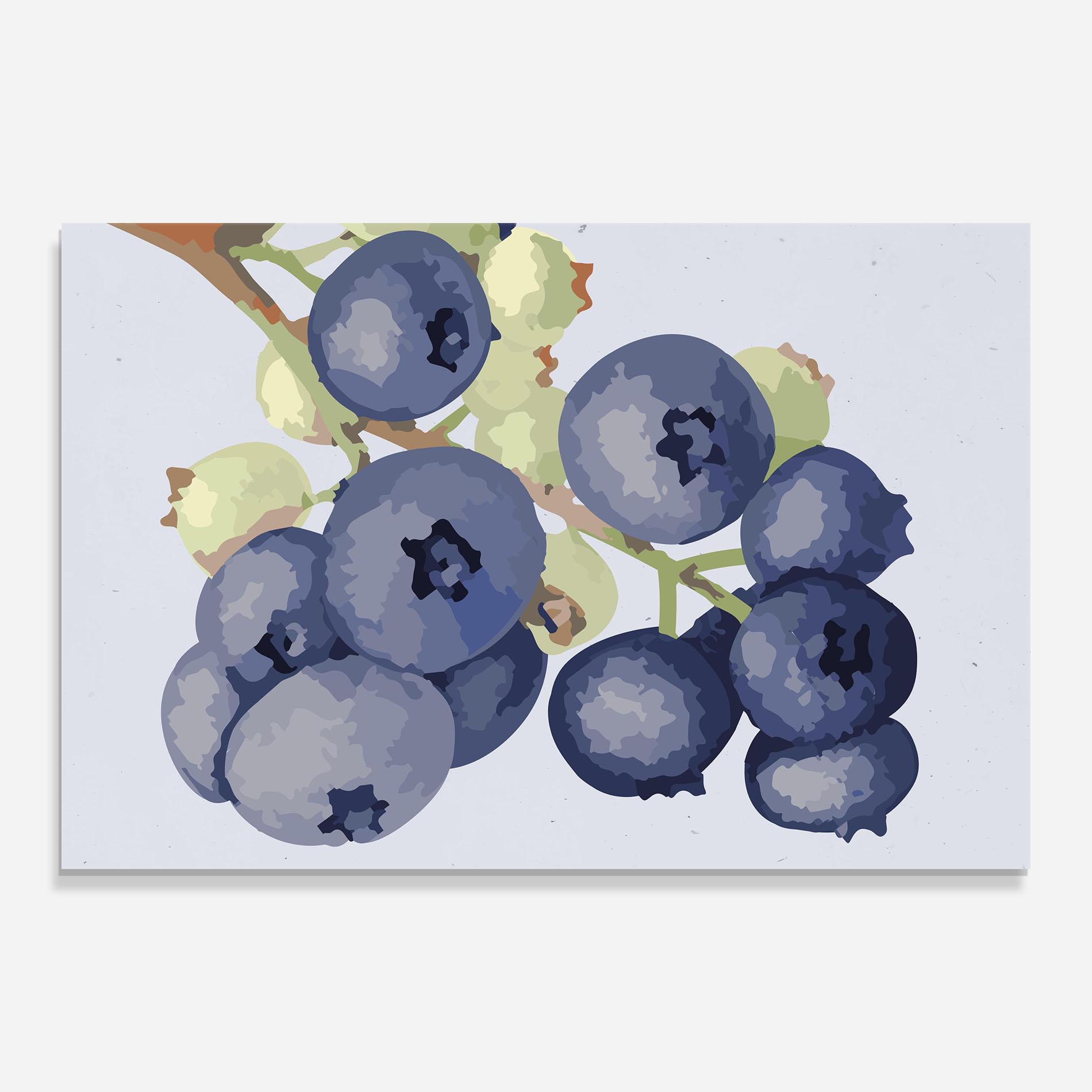 Obraz na Szkle Blueberries Art mockup 0