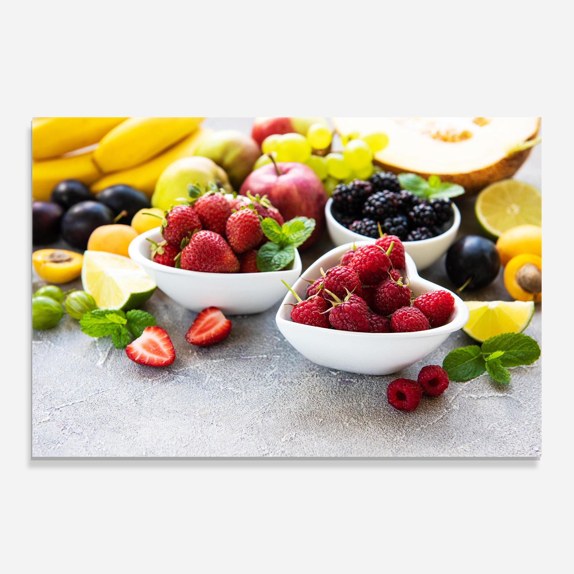 Obraz na Szkle Heart Fresh Fruits mockup 0