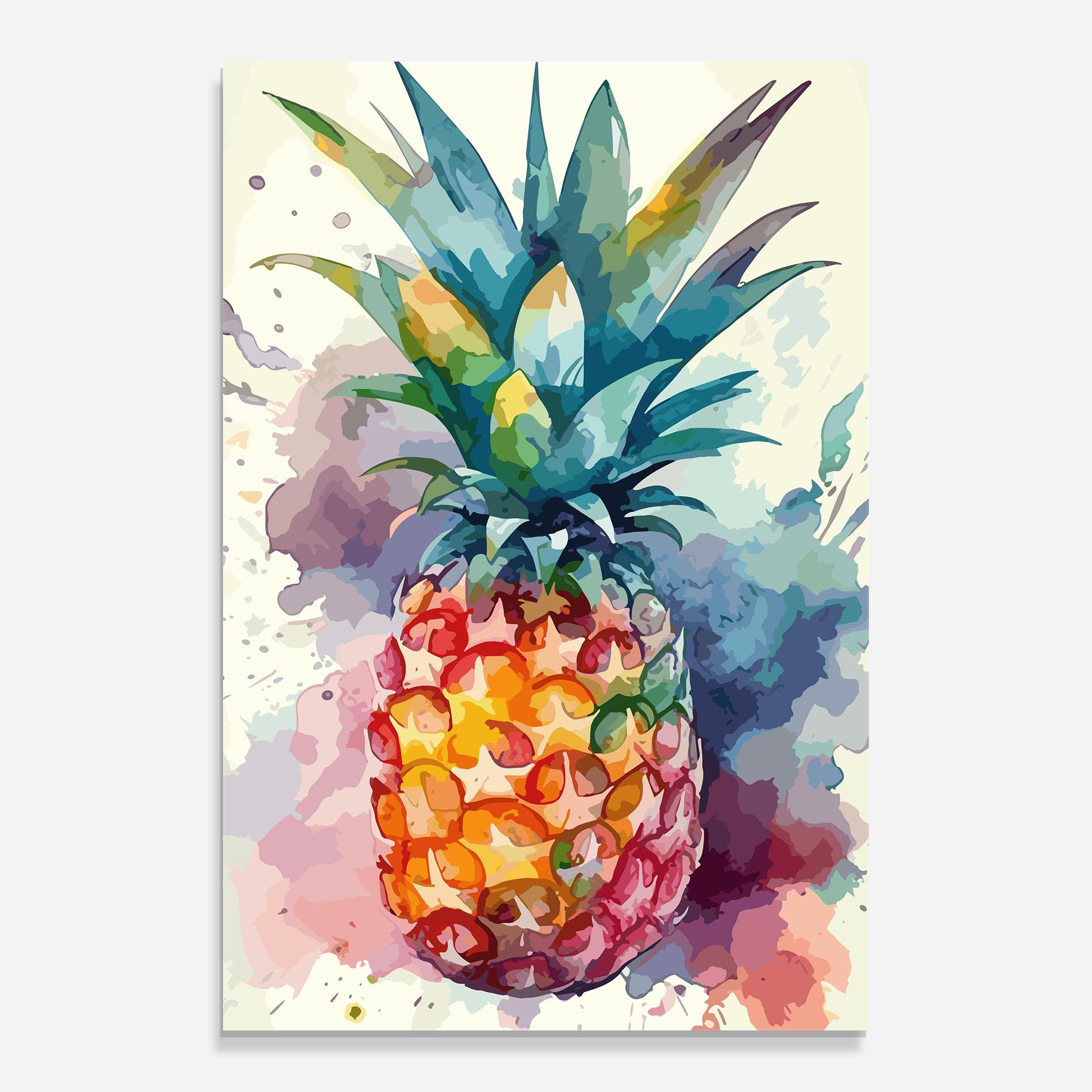 Obraz na Szkle Colorful Pineapple mockup 0