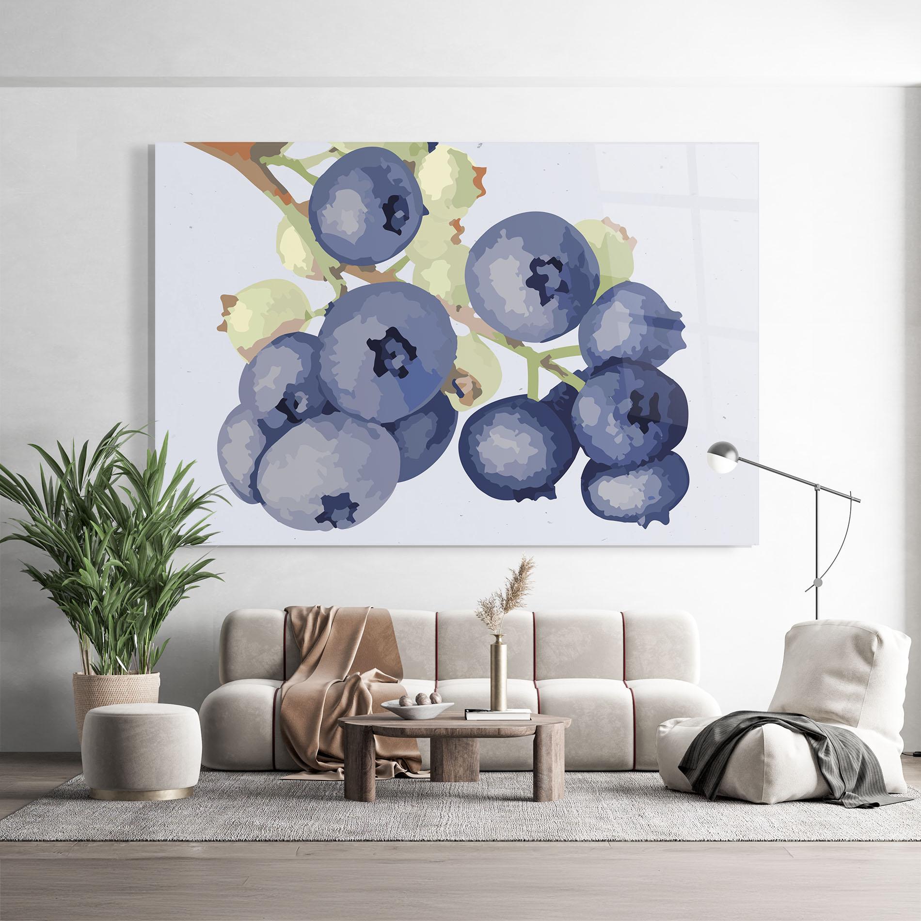 Obraz na Szkle Blueberries Art mockup 9