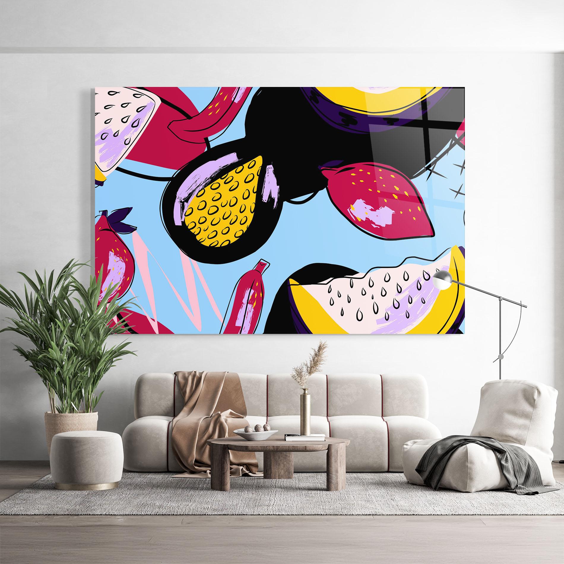 Obraz na Szkle Colorful Fruits mockup 9