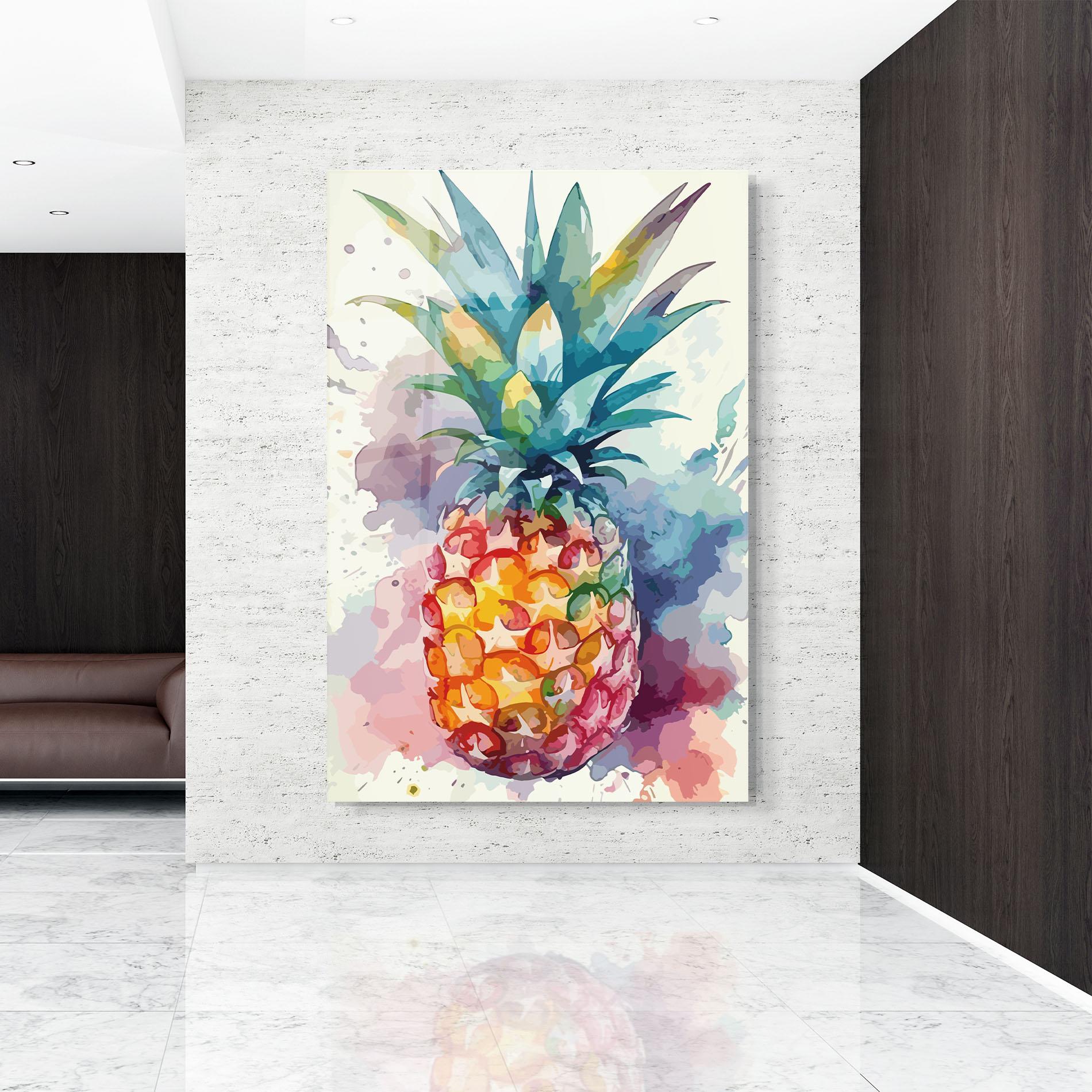 Obraz na Szkle Colorful Pineapple mockup 9
