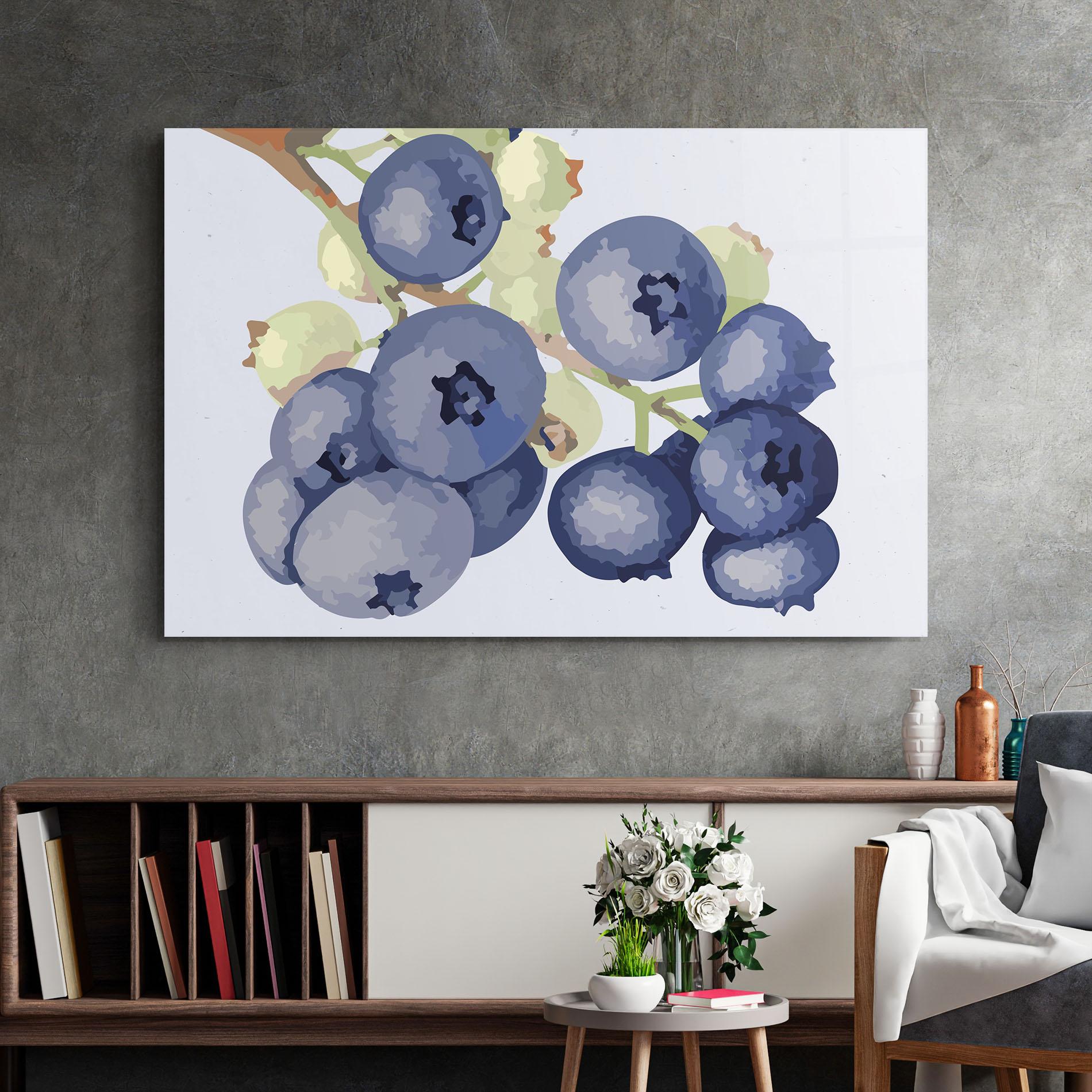 Obraz na Szkle Blueberries Art mockup 2