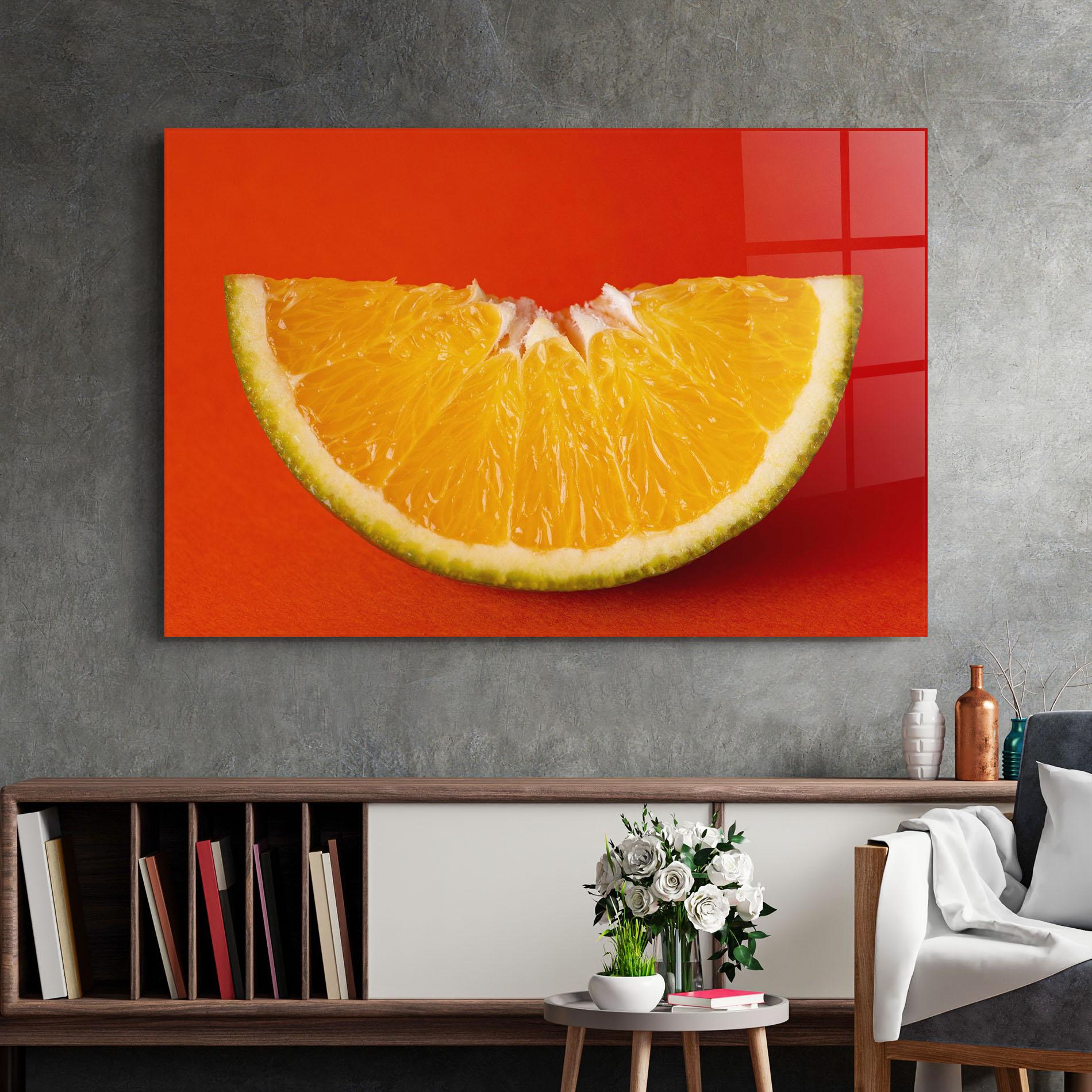 Obraz na Szkle Green Orange mockup 2