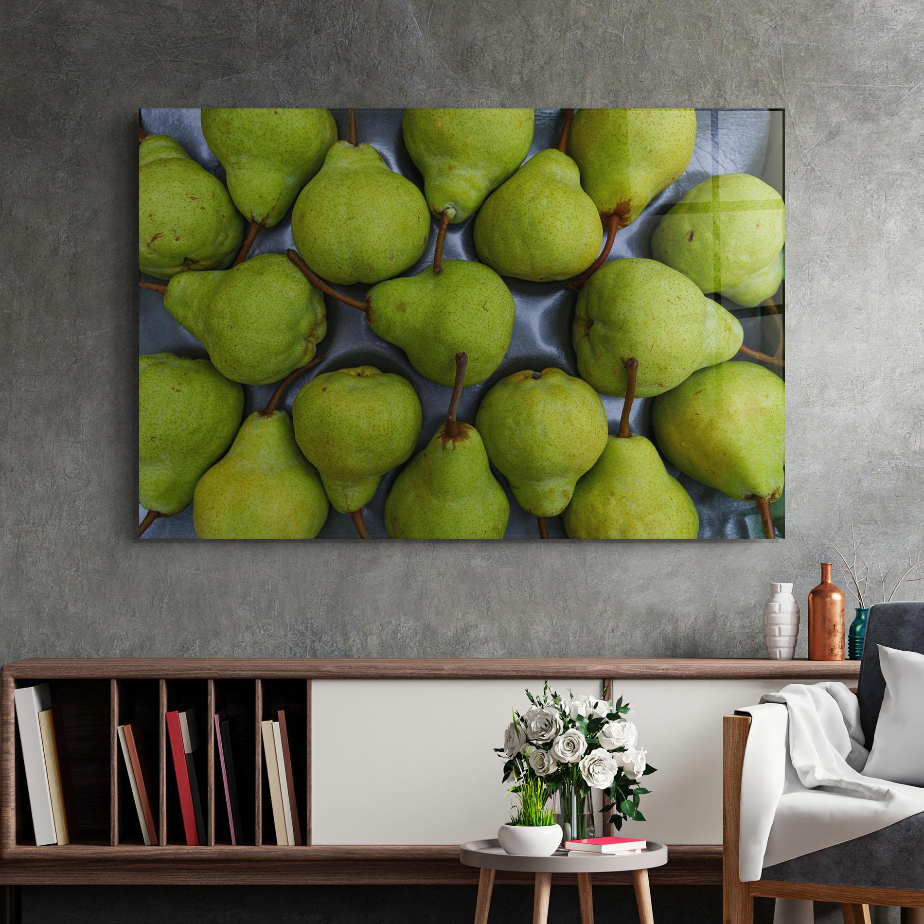 Obraz na Szkle Green Pear mockup 2