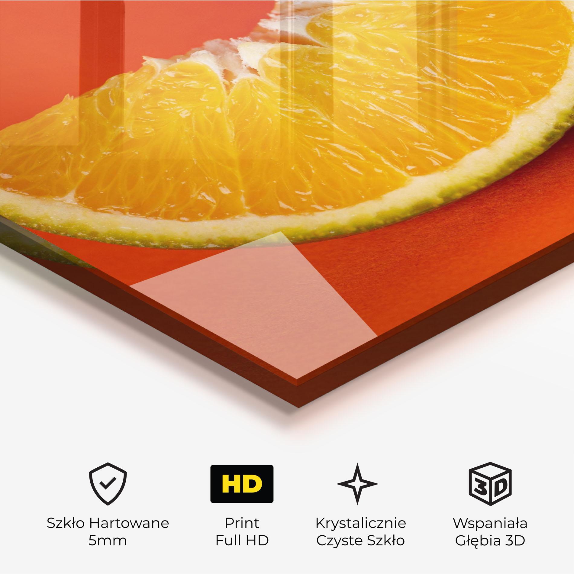 Obraz na Szkle Green Orange mockup 3