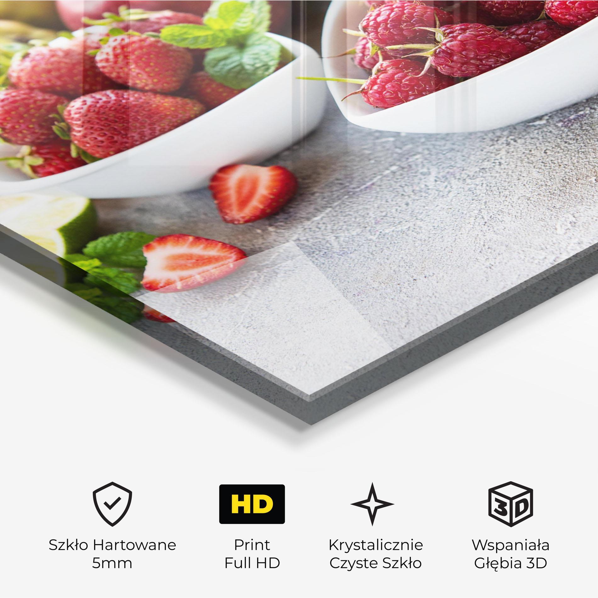 Obraz na Szkle Heart Fresh Fruits mockup 3