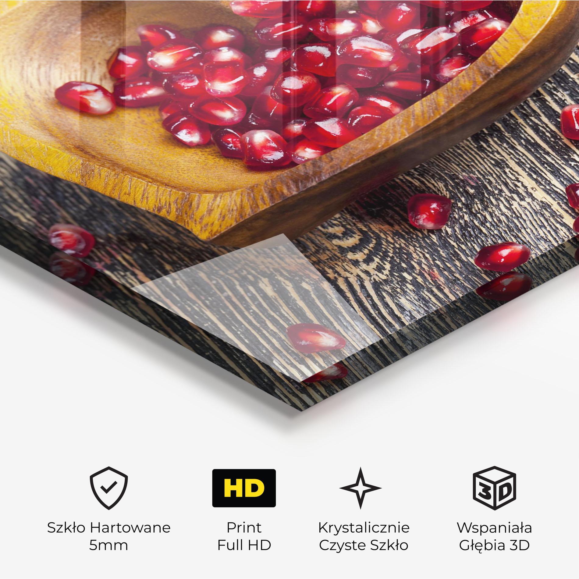 Obraz na Szkle Heart Pomegranate Seeds mockup 3